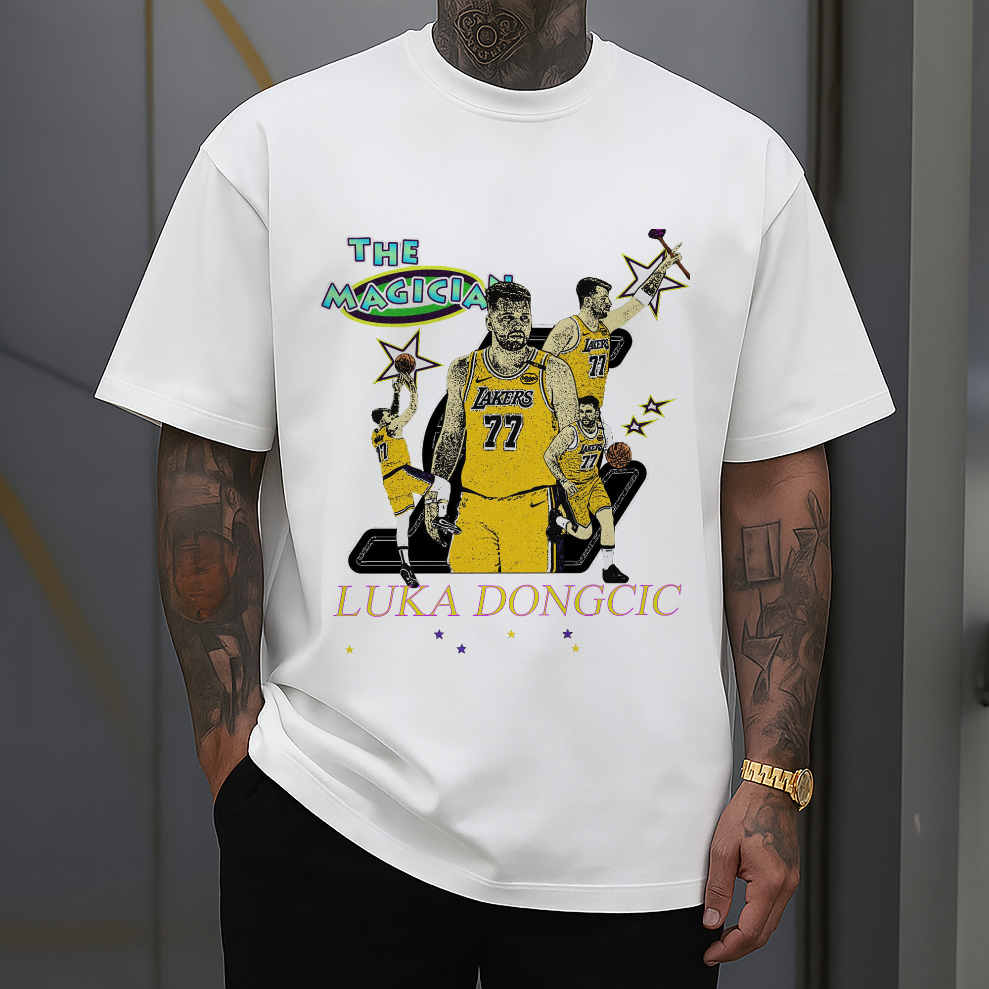 The Magician Luka Dončić Lakers 77 Jersey Shirt