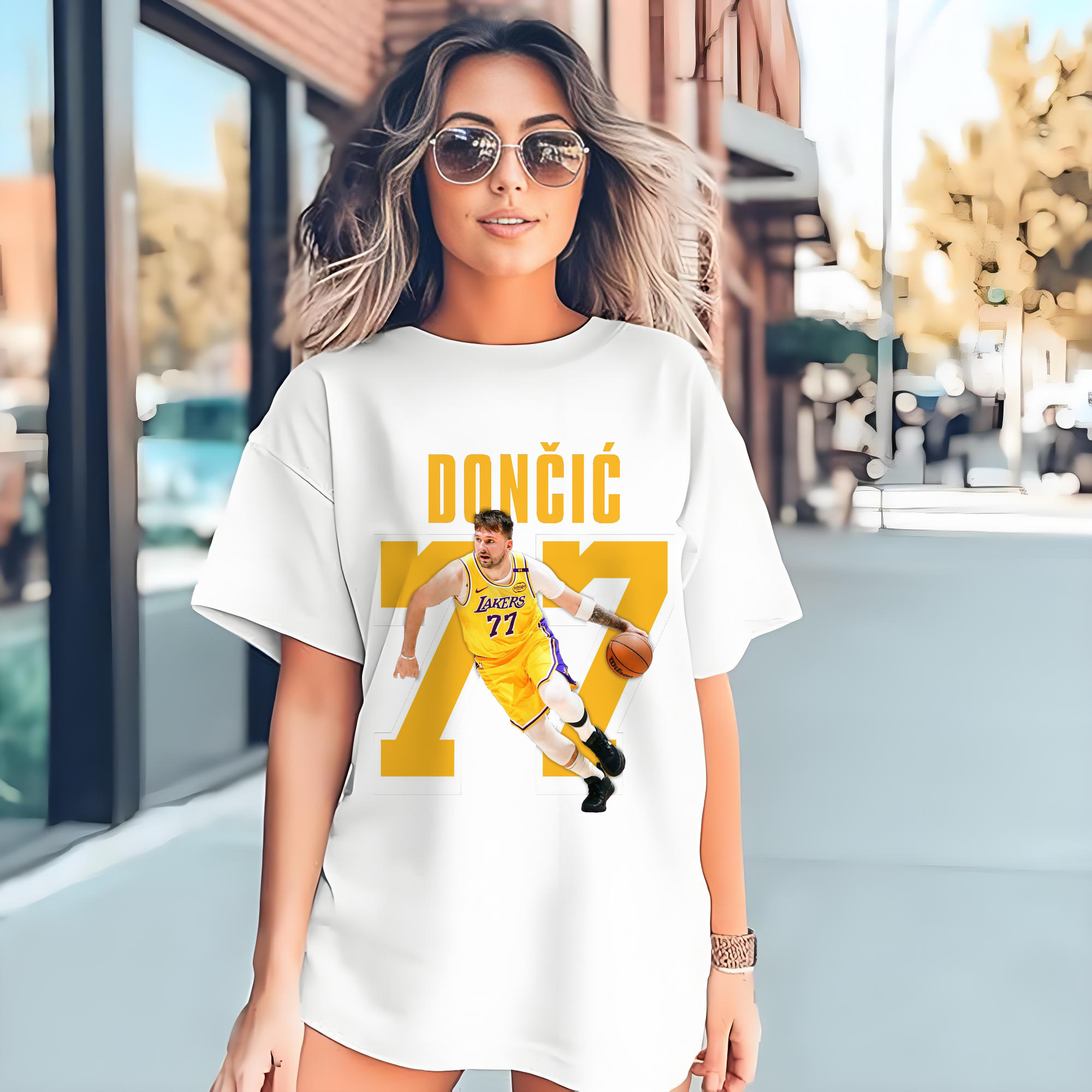 Luka Dončić #77 Lakers Shirt