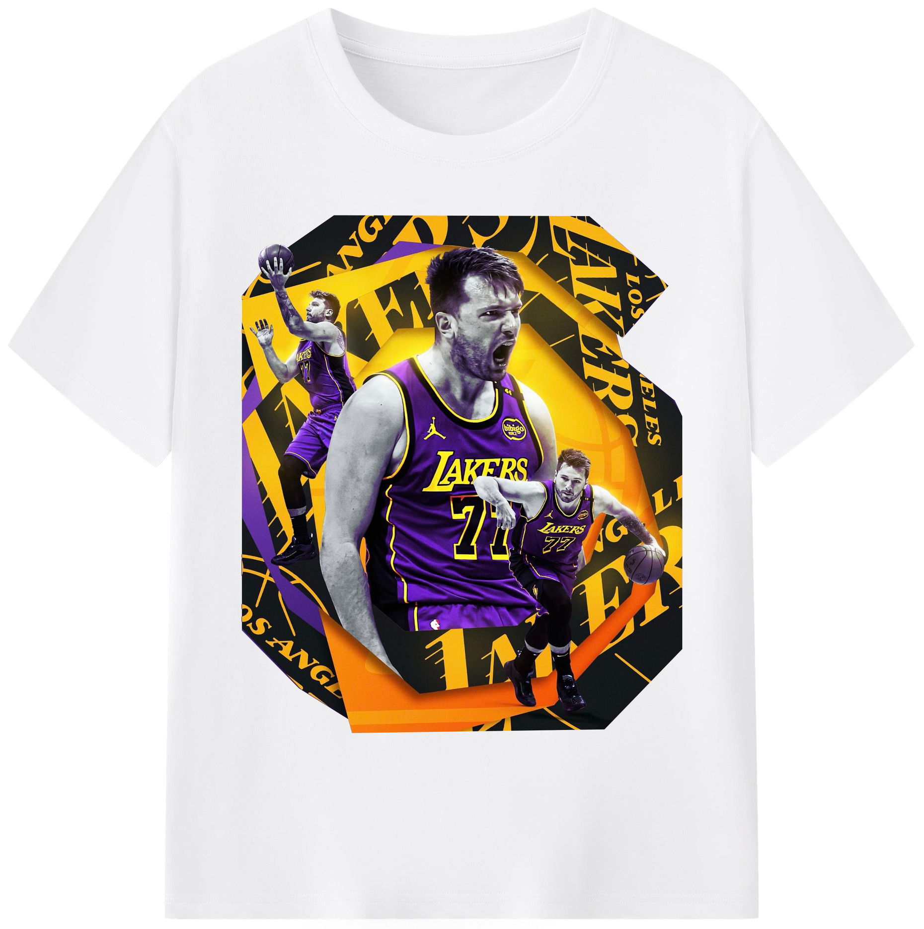 Luka Dončić Lakers Roses bloom Shirt - 180g Cotton T-Shirt With Front Heat Transfer Print – Soft, Lightweight, Fitted Design – Comfortable Casual Wear For Sports & Everyday Use