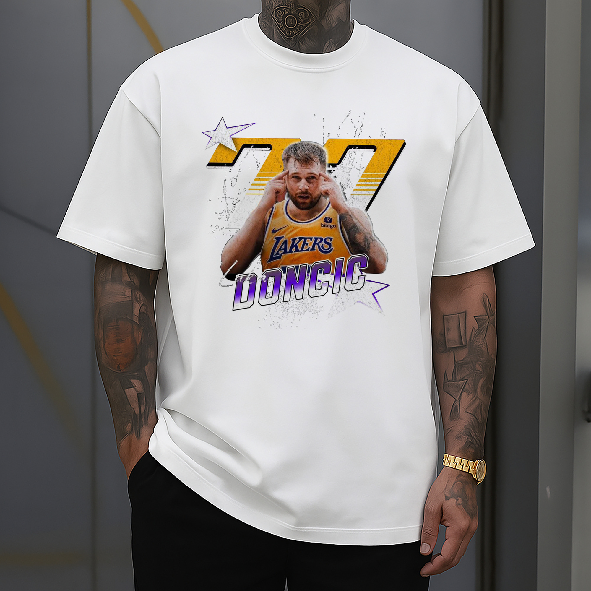 Luka Dončić 77 Uniting Luka’s Magic with LA Lakers Shirt