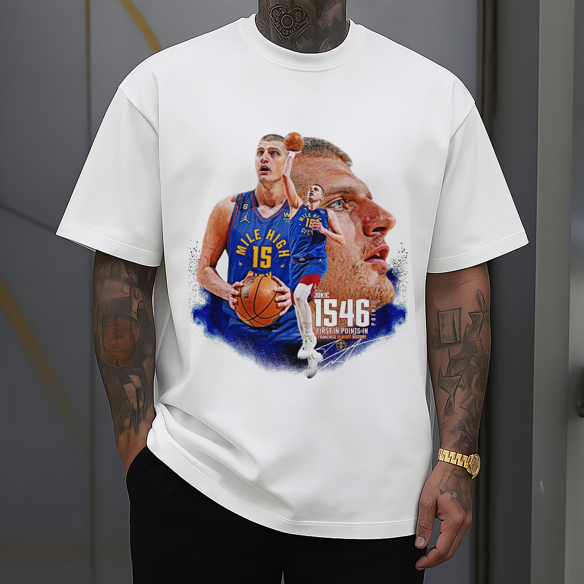 Nikola Jokic 1546 Points Tribute Shirt