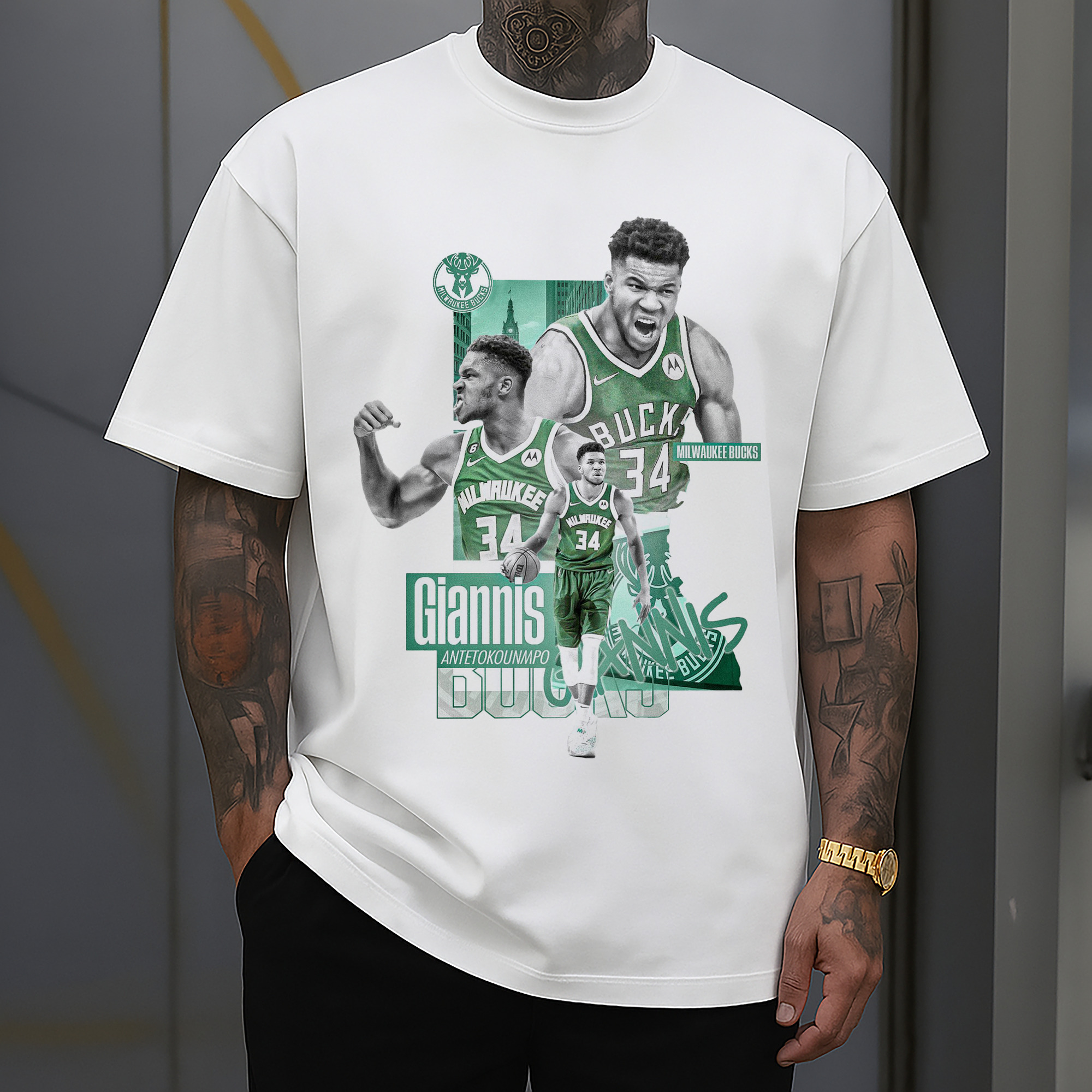 Giannis Antetokounmpo City of Bucks Hero Shirt