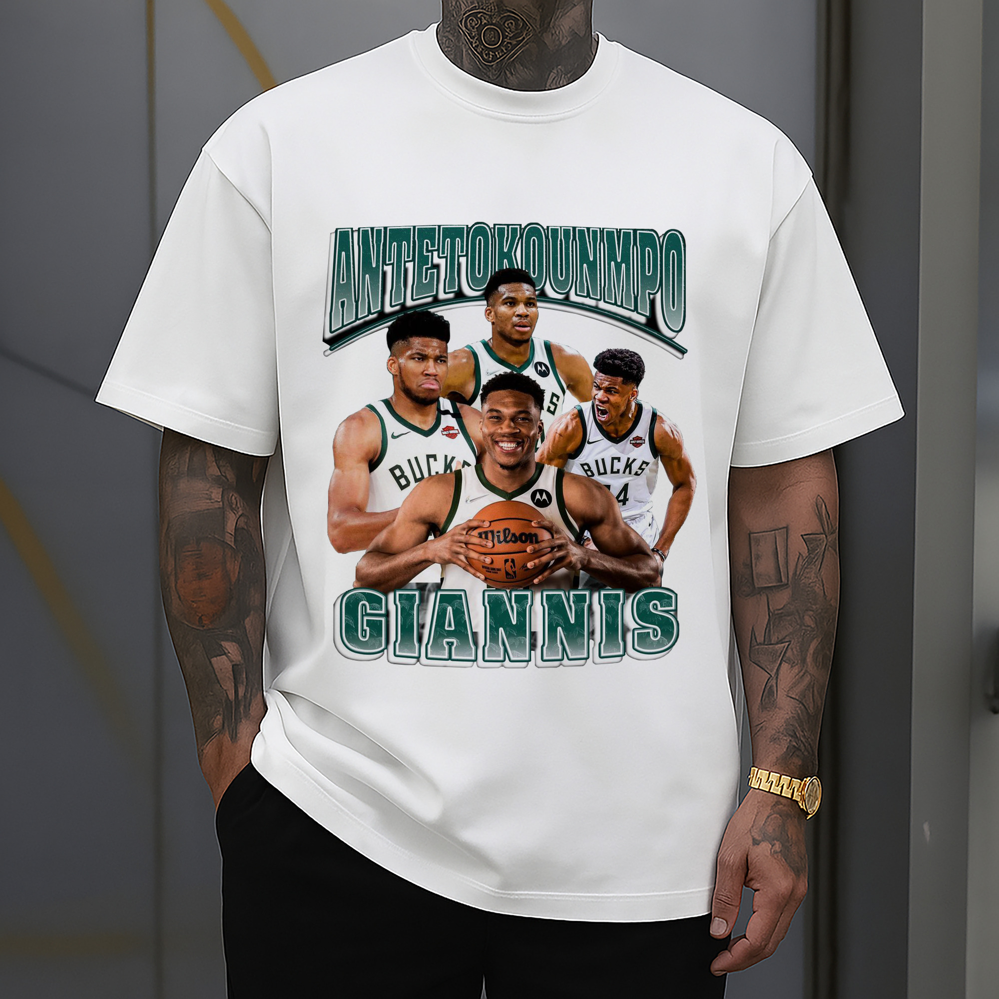 Giannis Antetokounmpo Multi-Pose Fan Shirt