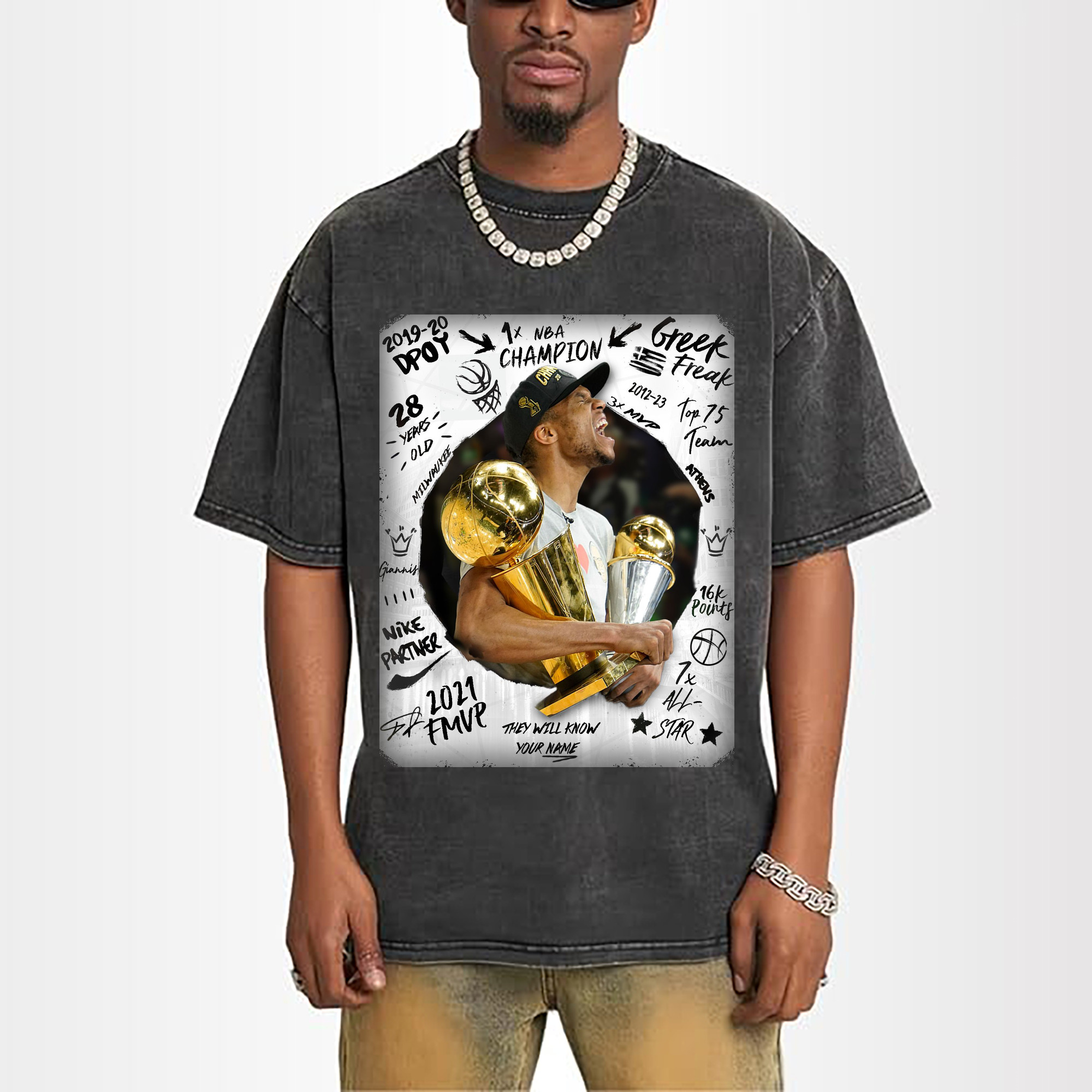 Giannis 2021 Finals MVP Graffiti Tribute Shirt
