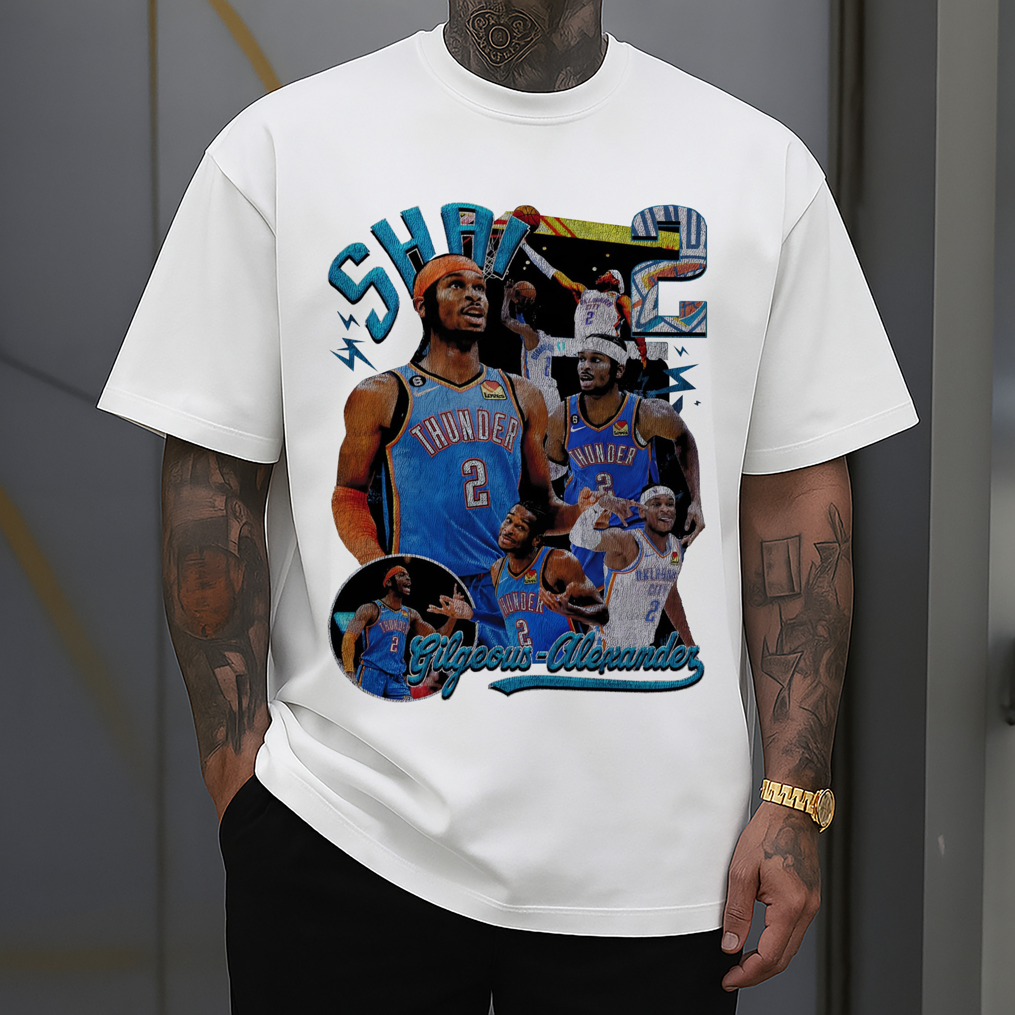 Retro SGA  Thunder Basketball Shirt