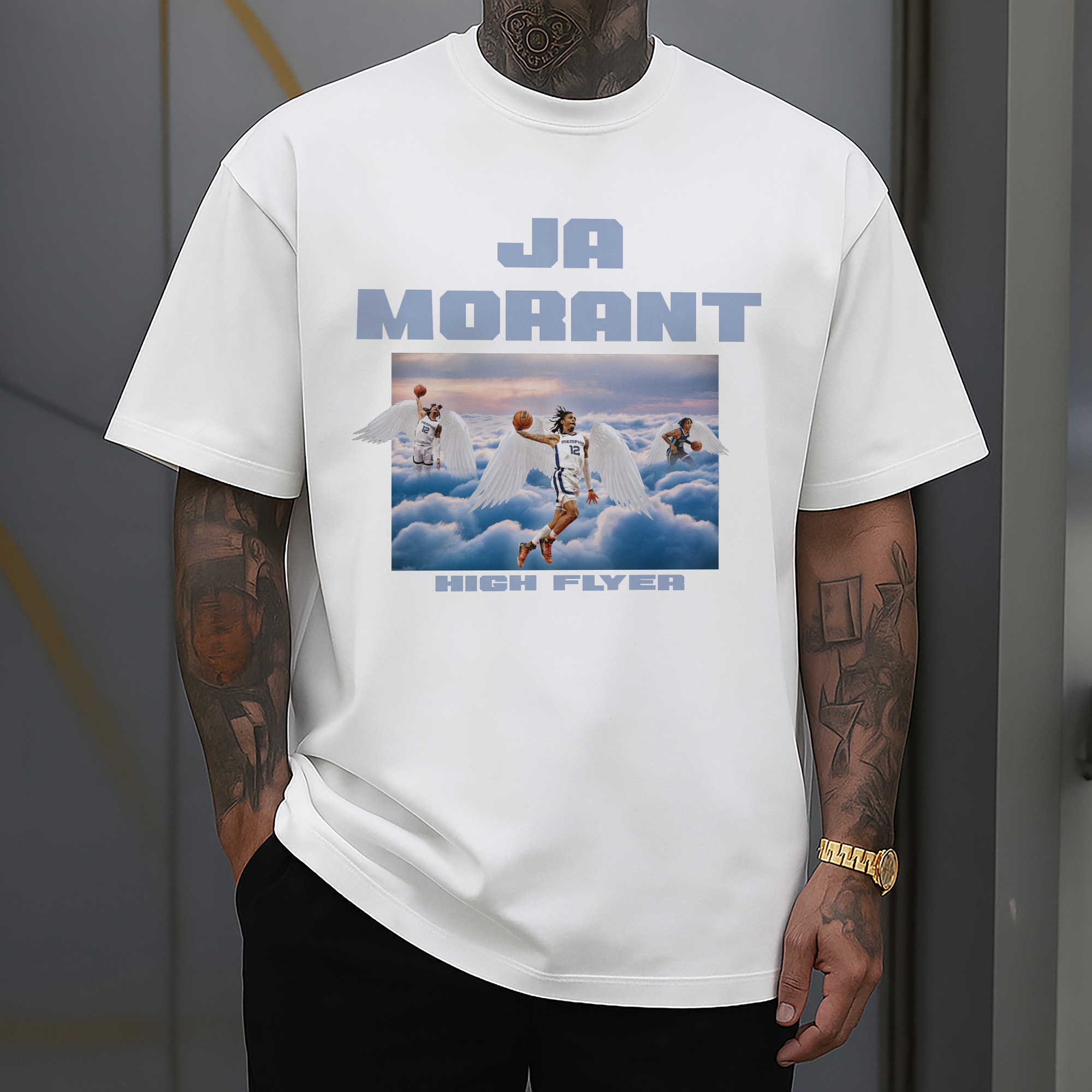 Ja Morant “High Flyer” Angel Wings Shirt