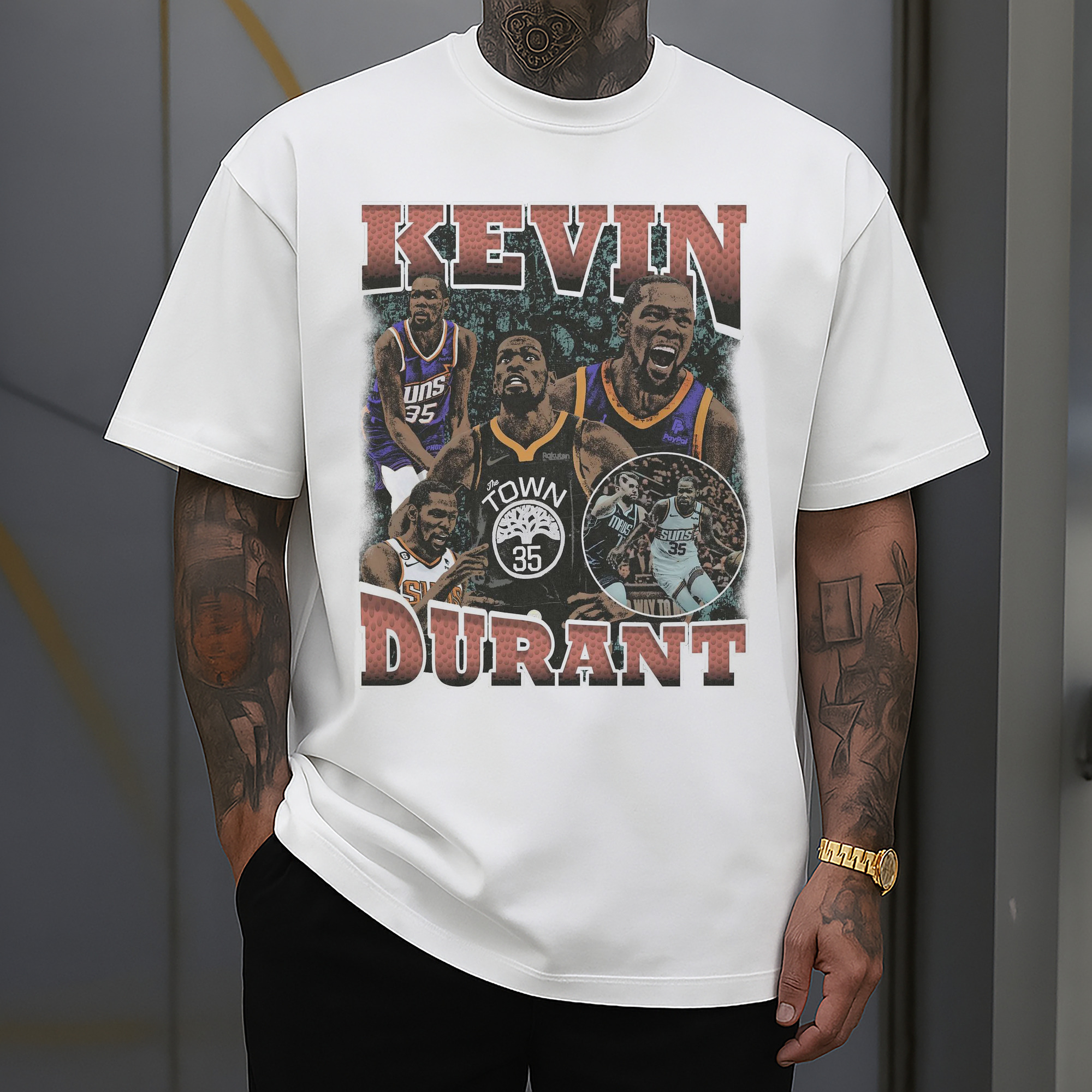 Kevin Durant Suns & Warriors Collectible Shirt