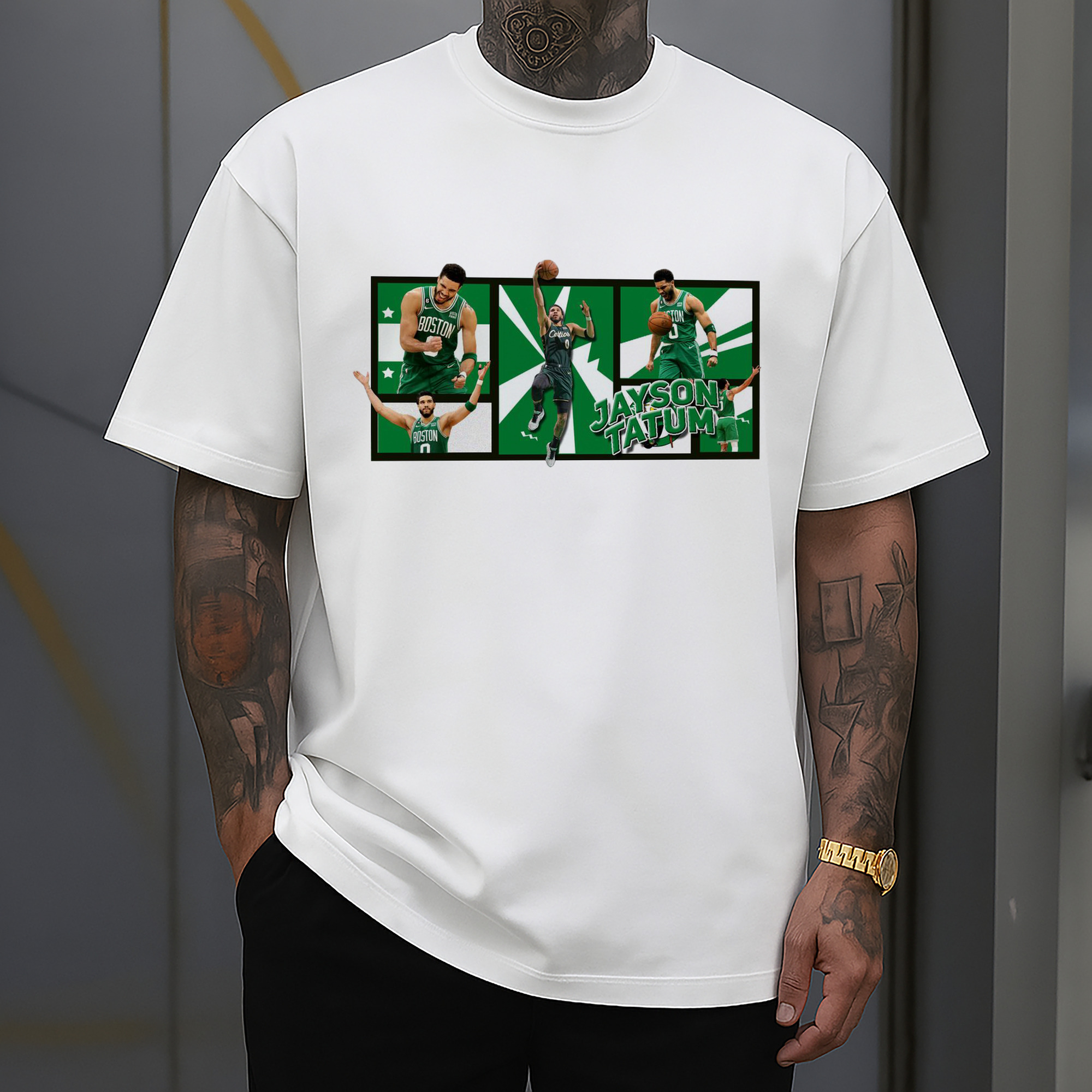 Jayson Tatum Comic Panel Celtics Shirt