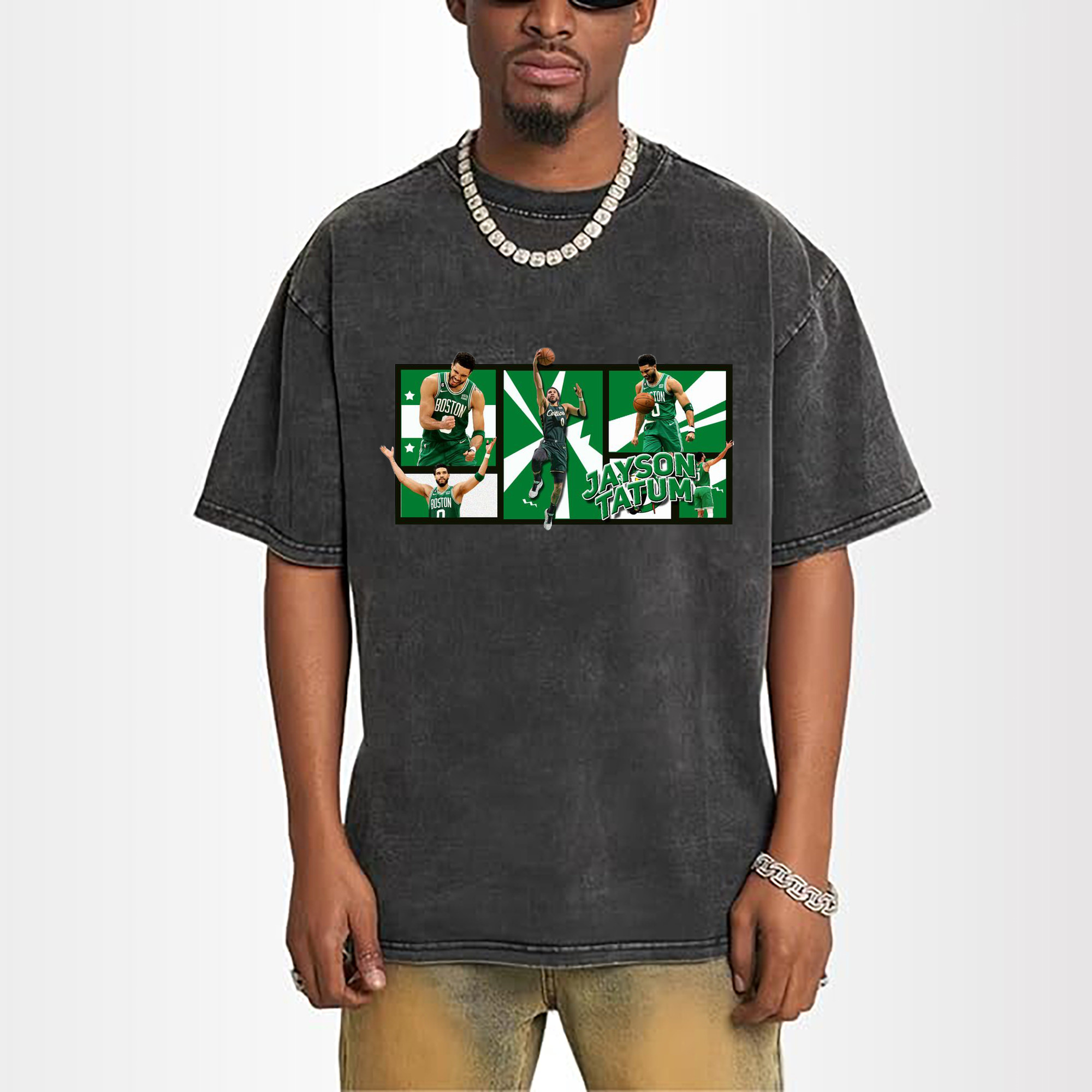 Jayson Tatum Comic Panel Celtics Shirt
