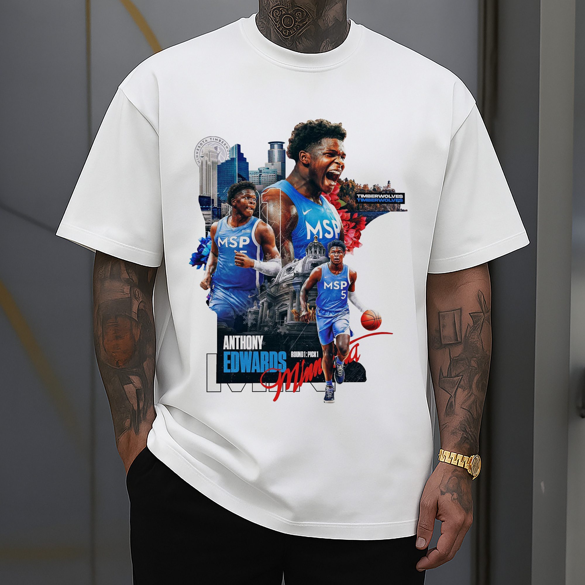 Anthony Edwards  Minnesota Timberwolves City Tribute Shirt