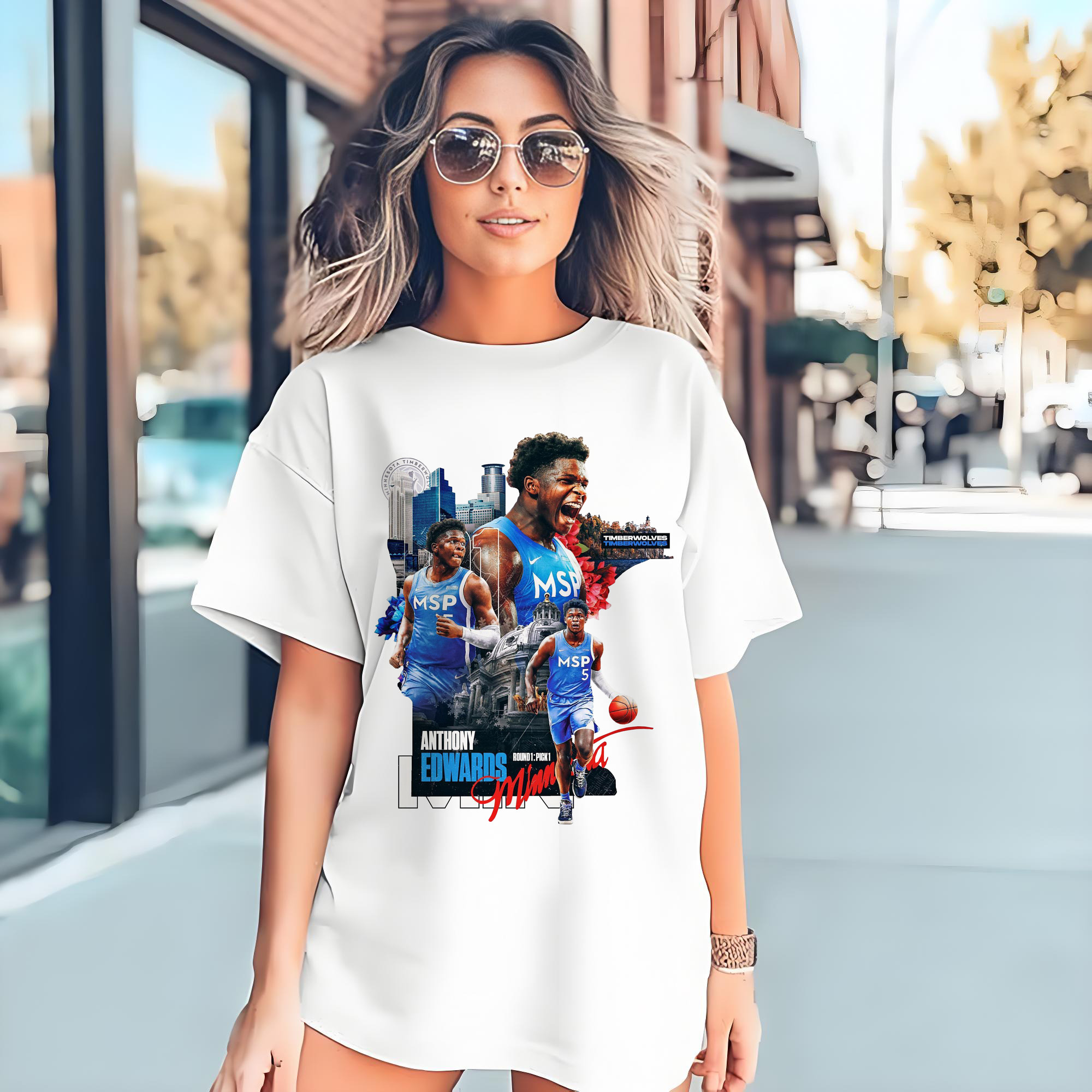 Anthony Edwards  Minnesota Timberwolves City Tribute Shirt