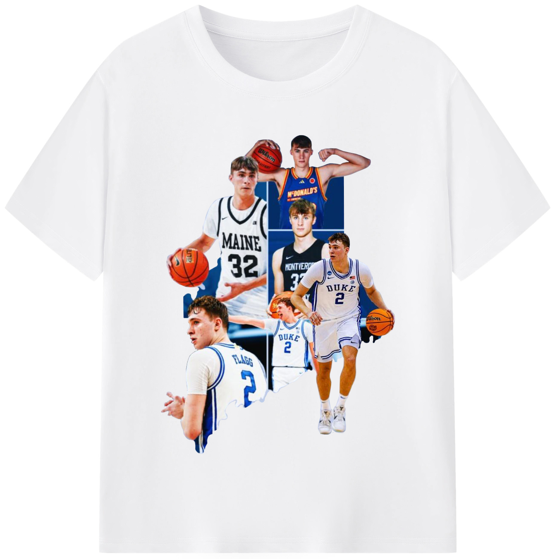 Cooper Flagg Career Path Shirt –  Montverde to Duke Basketball Legend - 180g Cotton T-Shirt With Front Heat Transfer Print – Soft, Lightweight, Fitted Design – Comfortable Casual Wear For Sports & Everyday Use