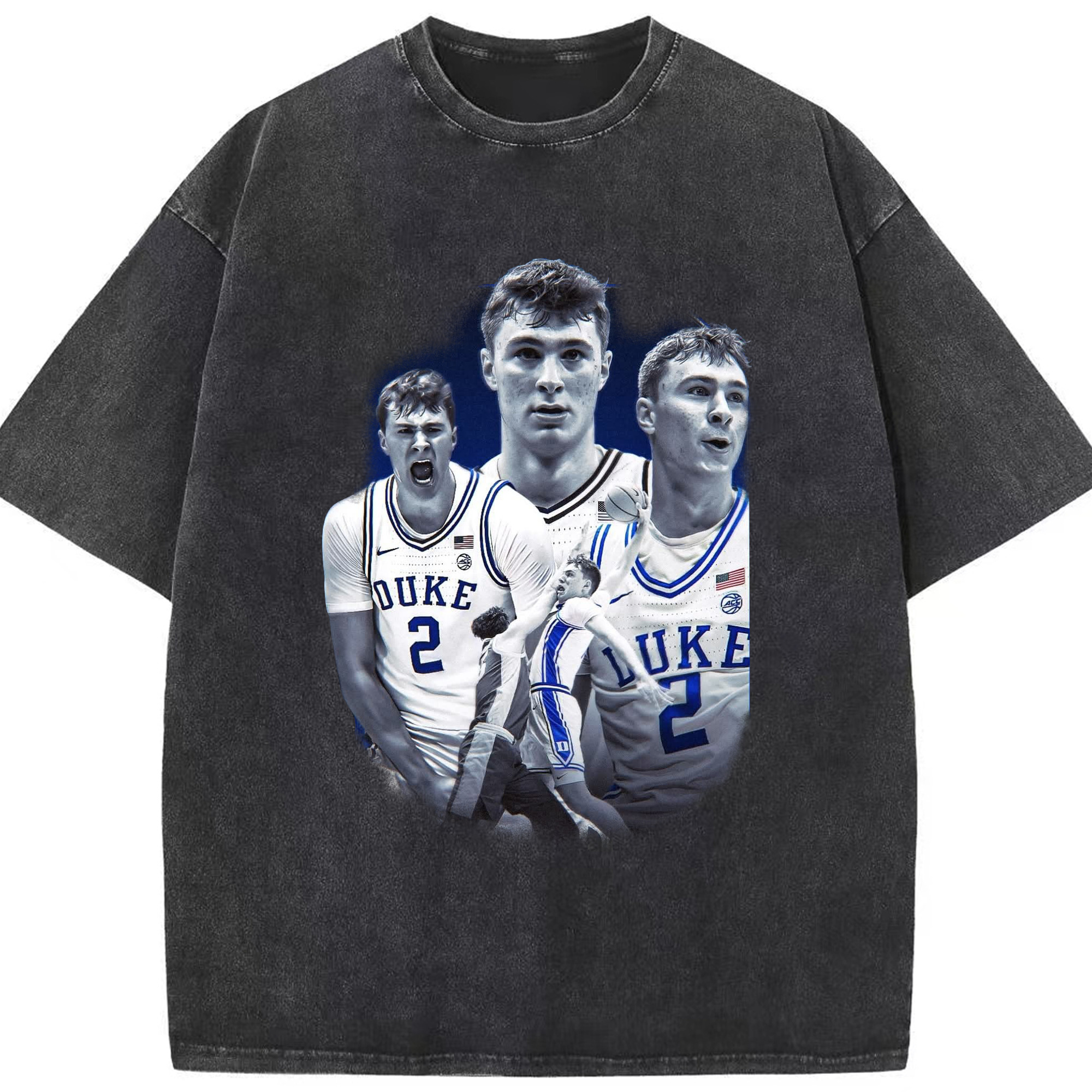 Cooper Flagg The Awakening of America’s Future #2 Shirt - Washed Vintage Look 230g Cotton Oversized T-Shirt With Front Heat Transfer Print – Soft, Lightweight, Stylish Fit – Comfortable Casual Wear For Sports & Everyday Use