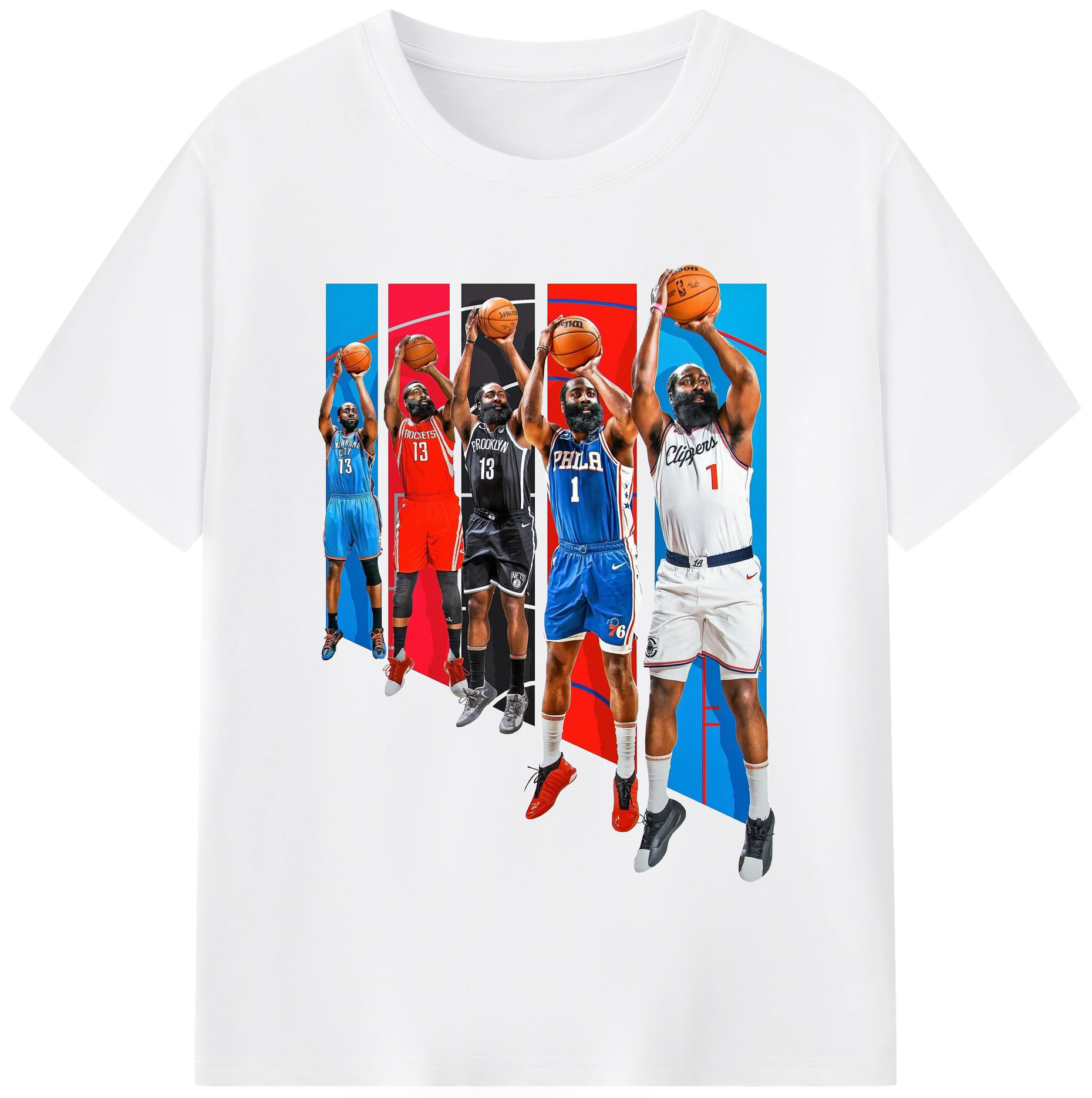 Harden Shooting Form History All Time Great NBA Shirt - 180g Cotton T-Shirt With Front Heat Transfer Print – Soft, Lightweight, Fitted Design – Comfortable Casual Wear For Sports & Everyday Use