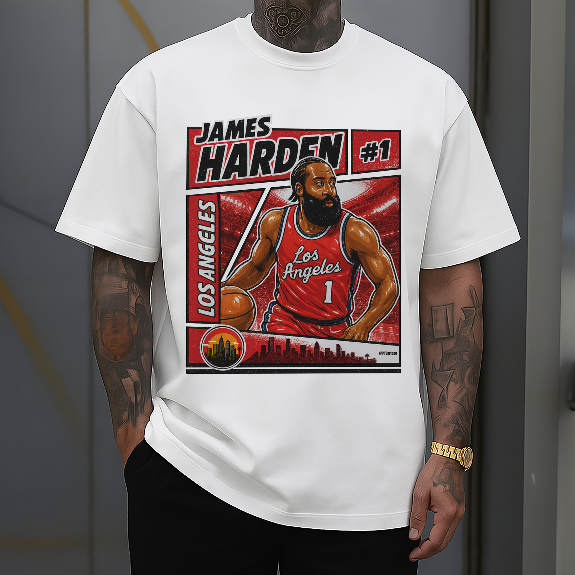 James Harden #1 Los Angeles Cartoon Shirt