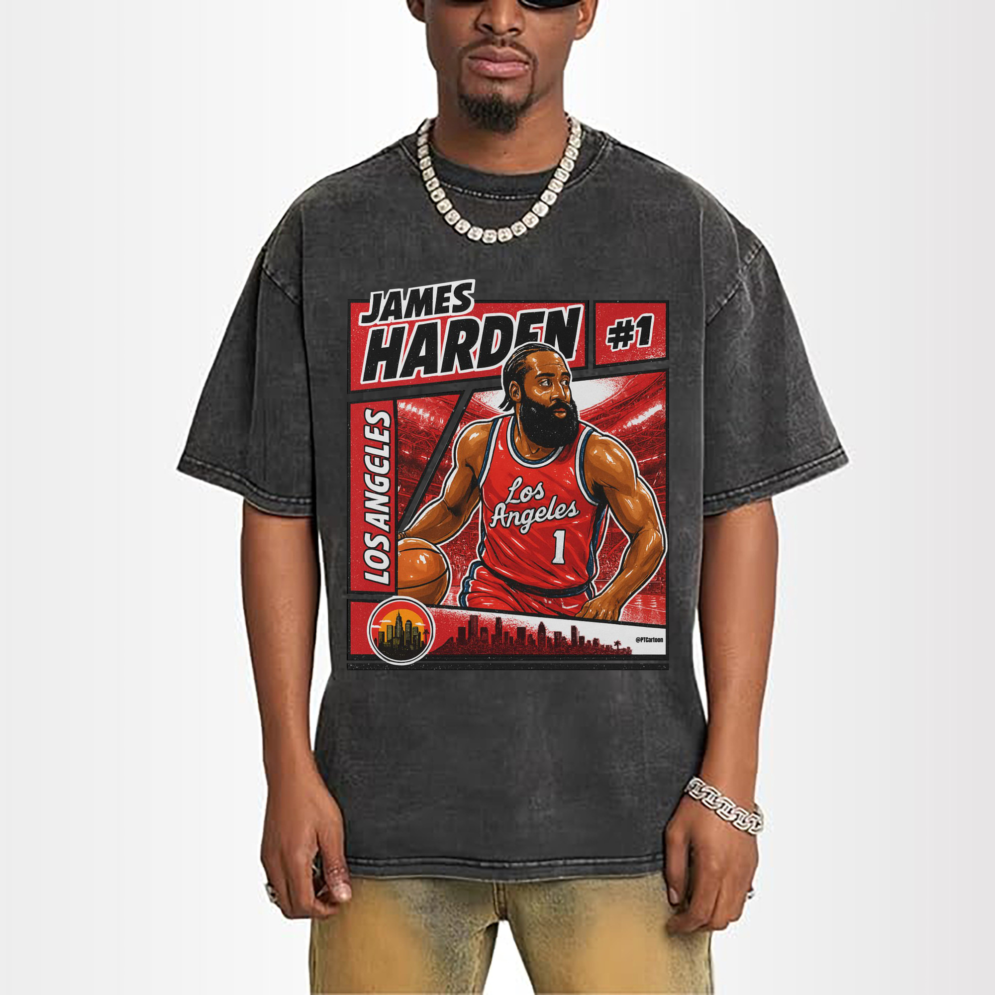 James Harden #1 Los Angeles Cartoon Shirt