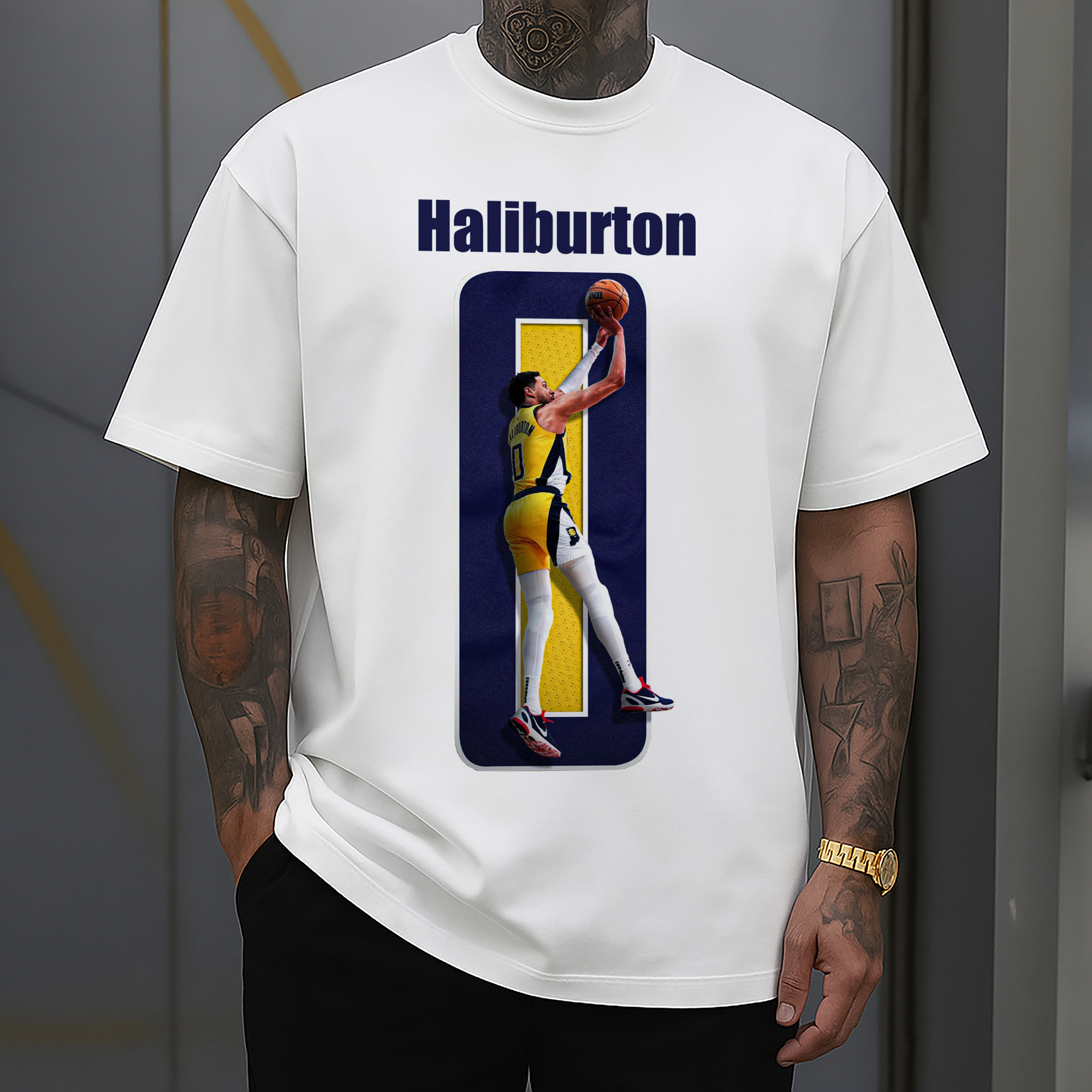 Haliburton #0 Custom Graphic Shirt