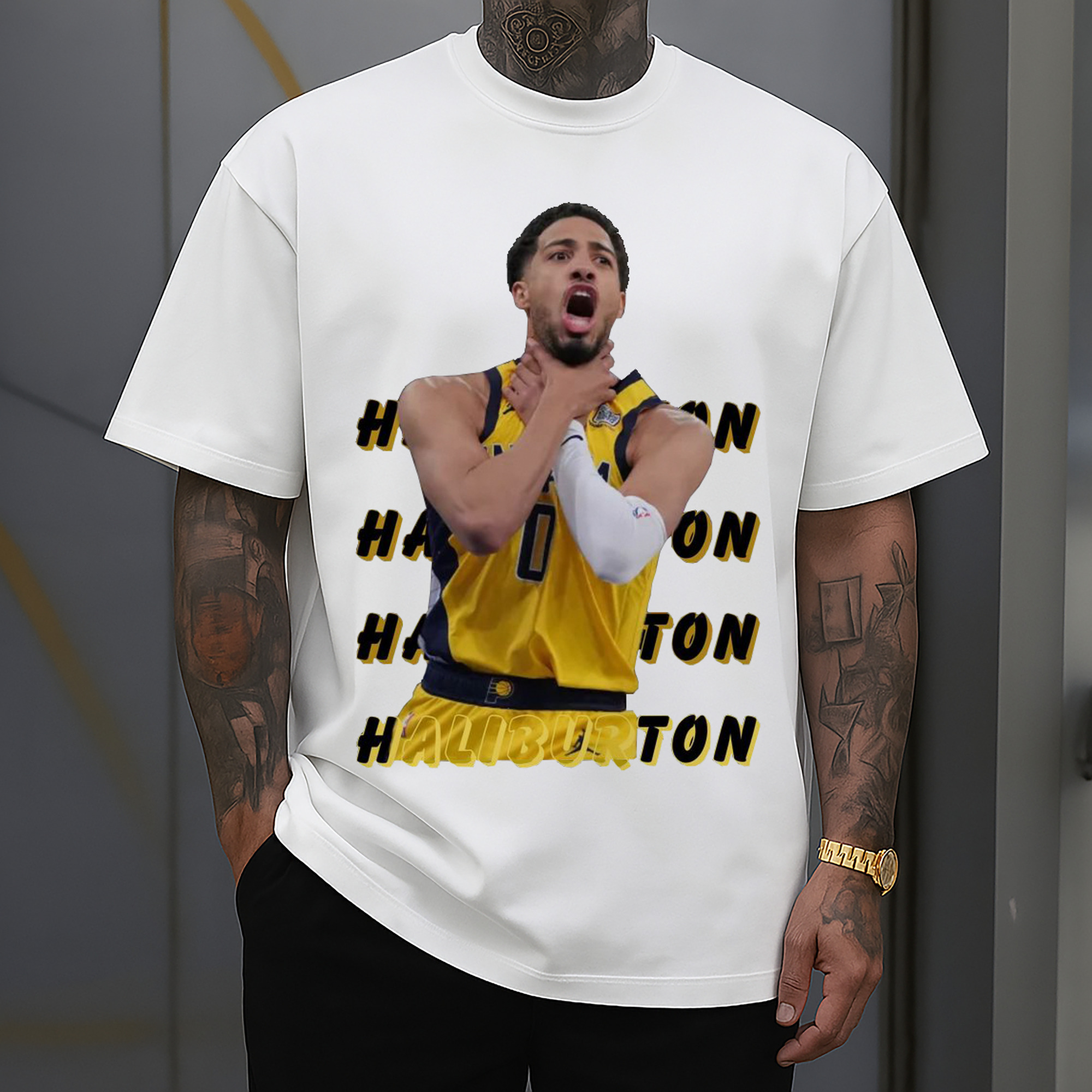 Tyrese Haliburton's neck-choking celebration