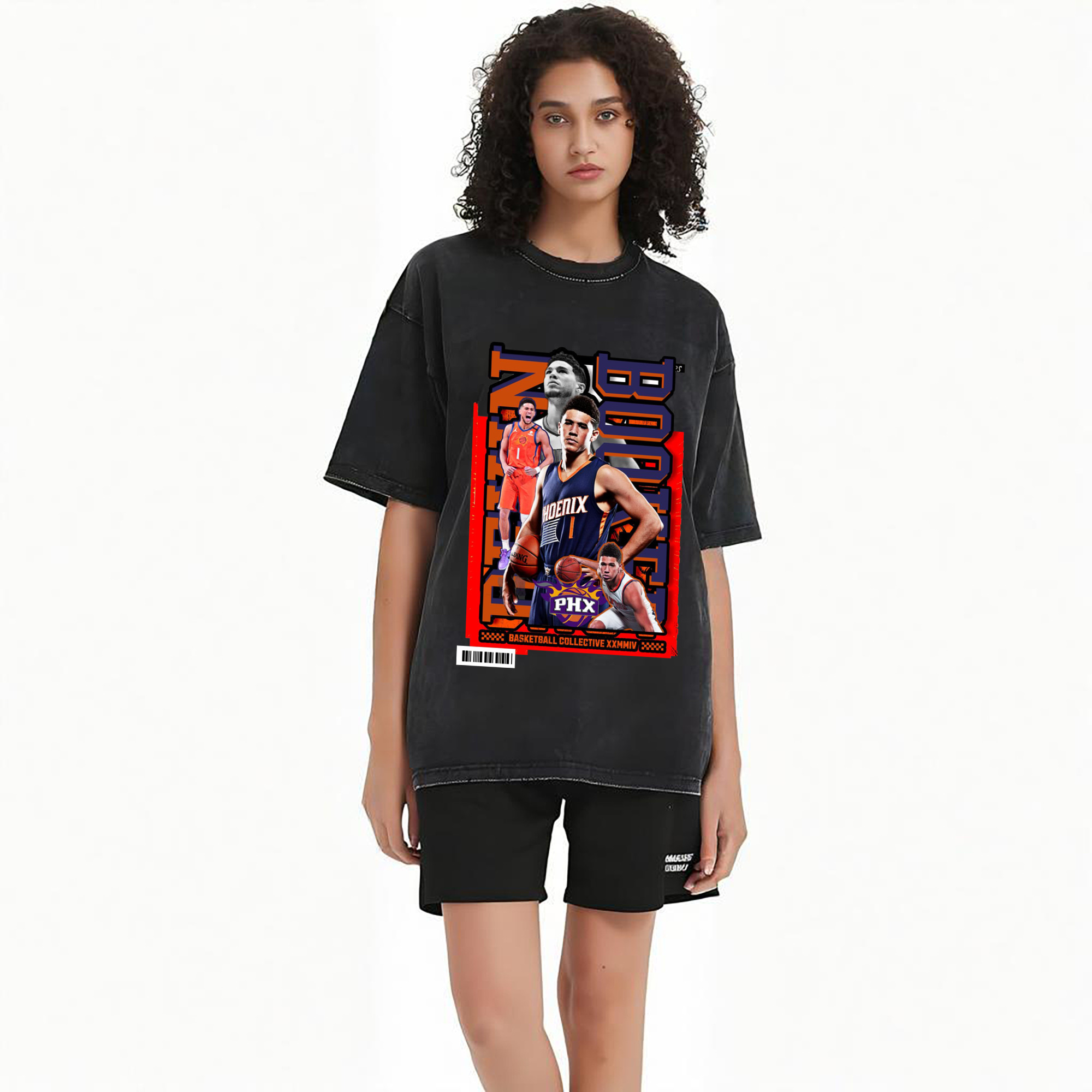 Retro PHX Devin Booker Basketball Card Shirt