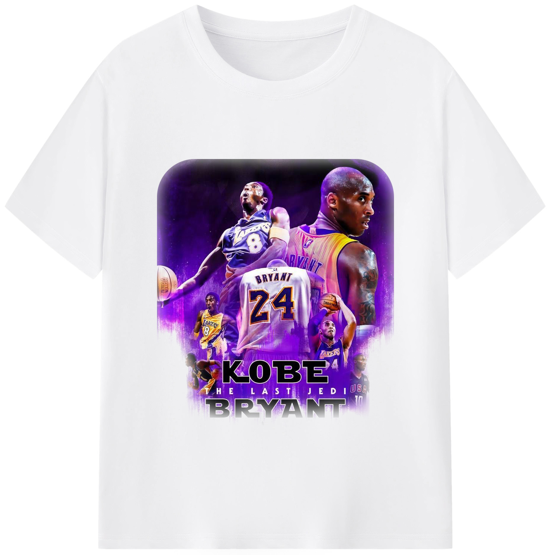 Kobe Bryant "The Last Jedi" Limited Edition Shirt - 180g Cotton T-Shirt With Front Heat Transfer Print – Soft, Lightweight, Fitted Design – Comfortable Casual Wear For Sports & Everyday Use