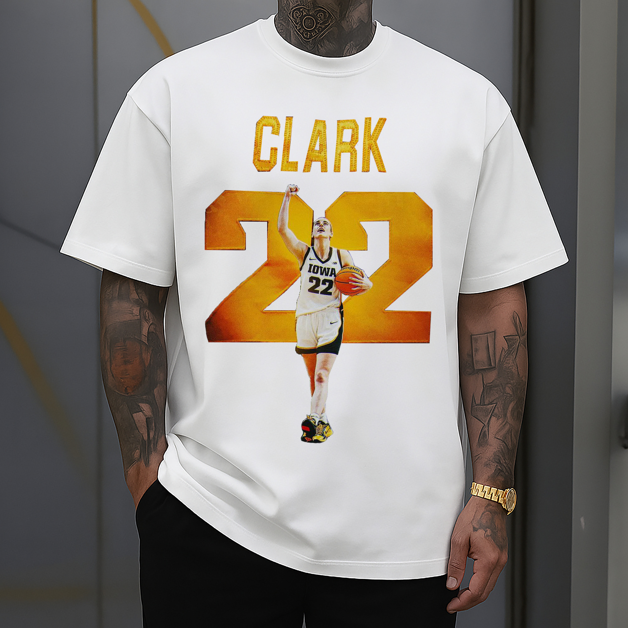 Caitlin Clark #22 Iowa Hawkeyes College Basketball Tee