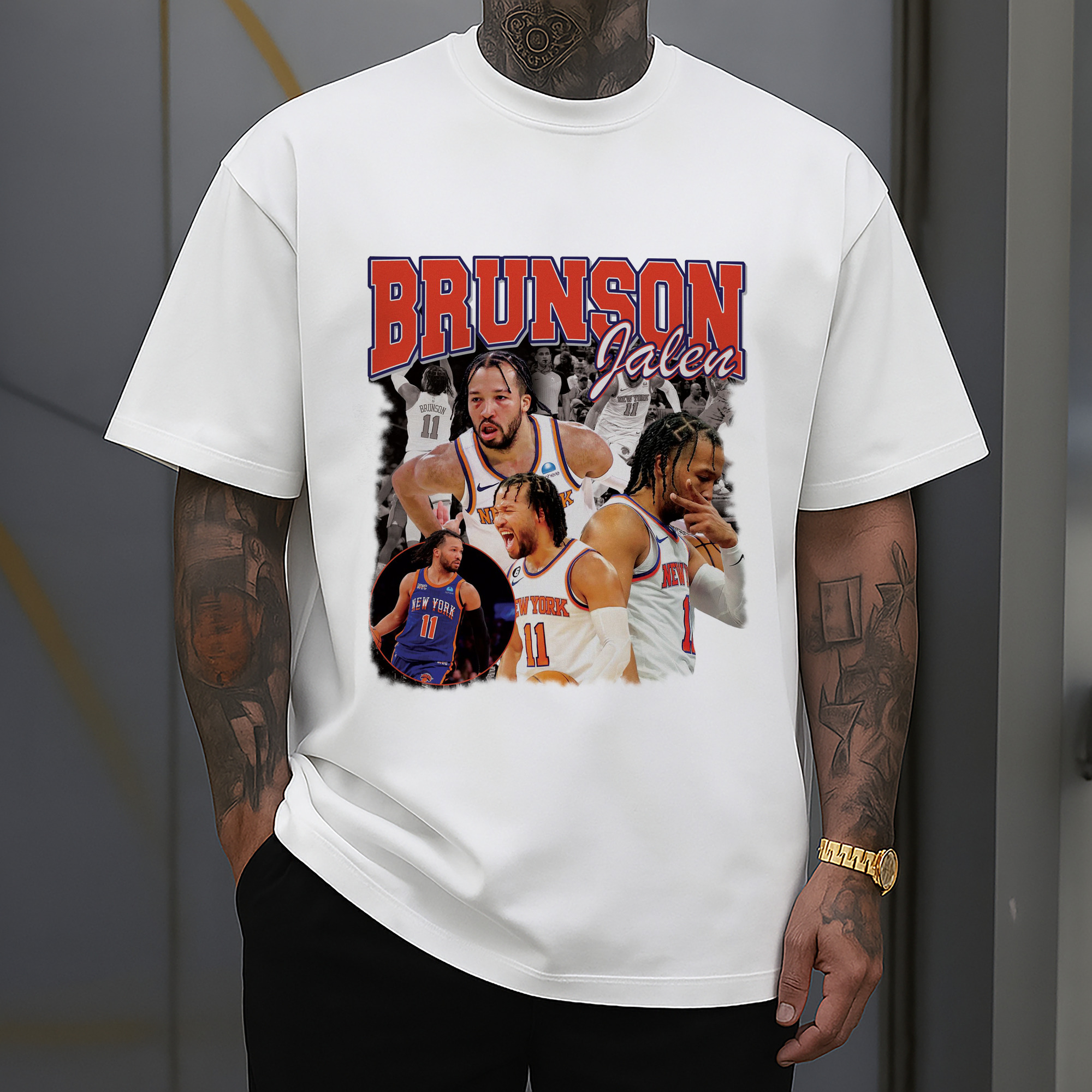 NYC Grit Jalen Brunson Explosive Emotion Graphic Shirt