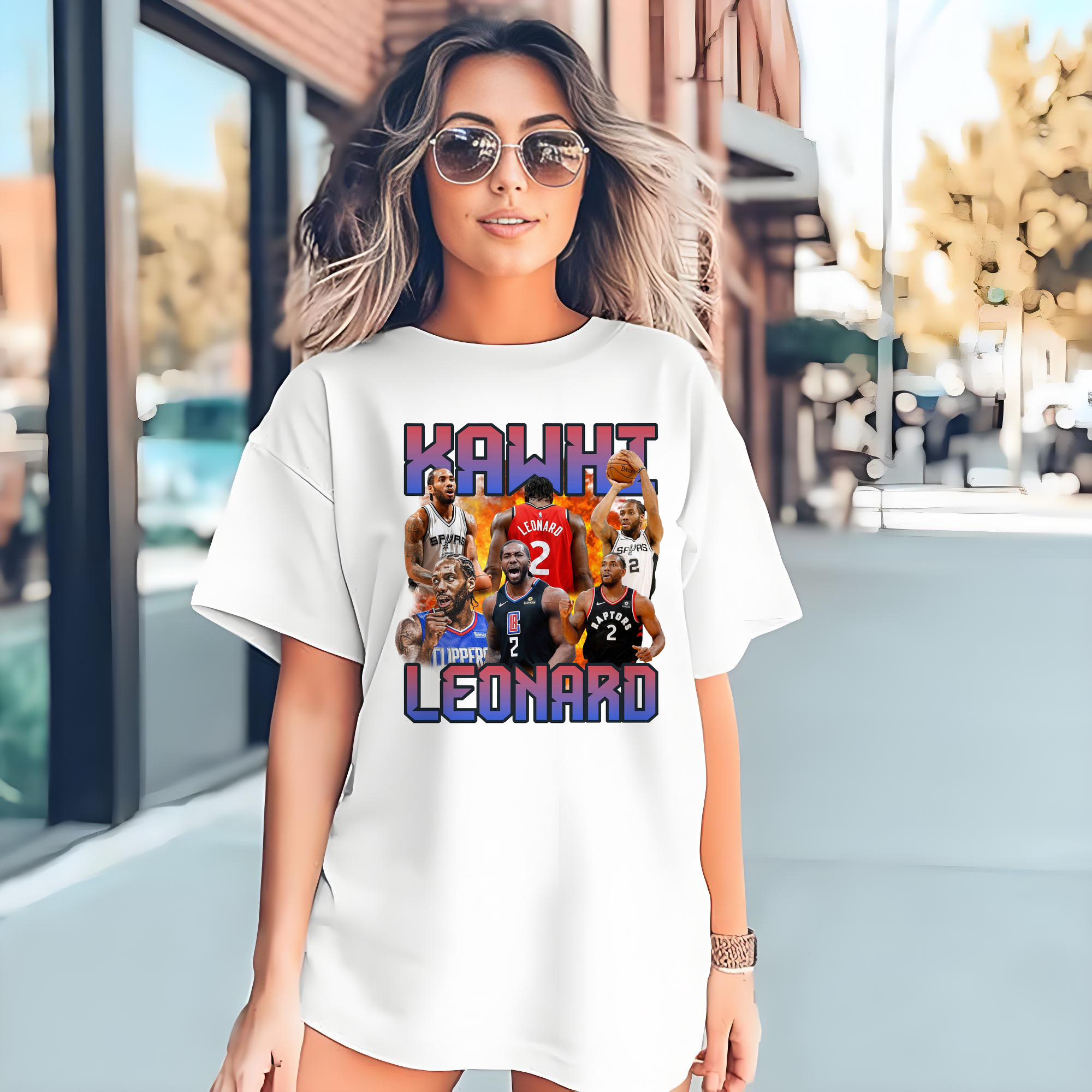 Kawhi Leonard Career Legacy Tee – NBA Multi-Team Tribute Shirt