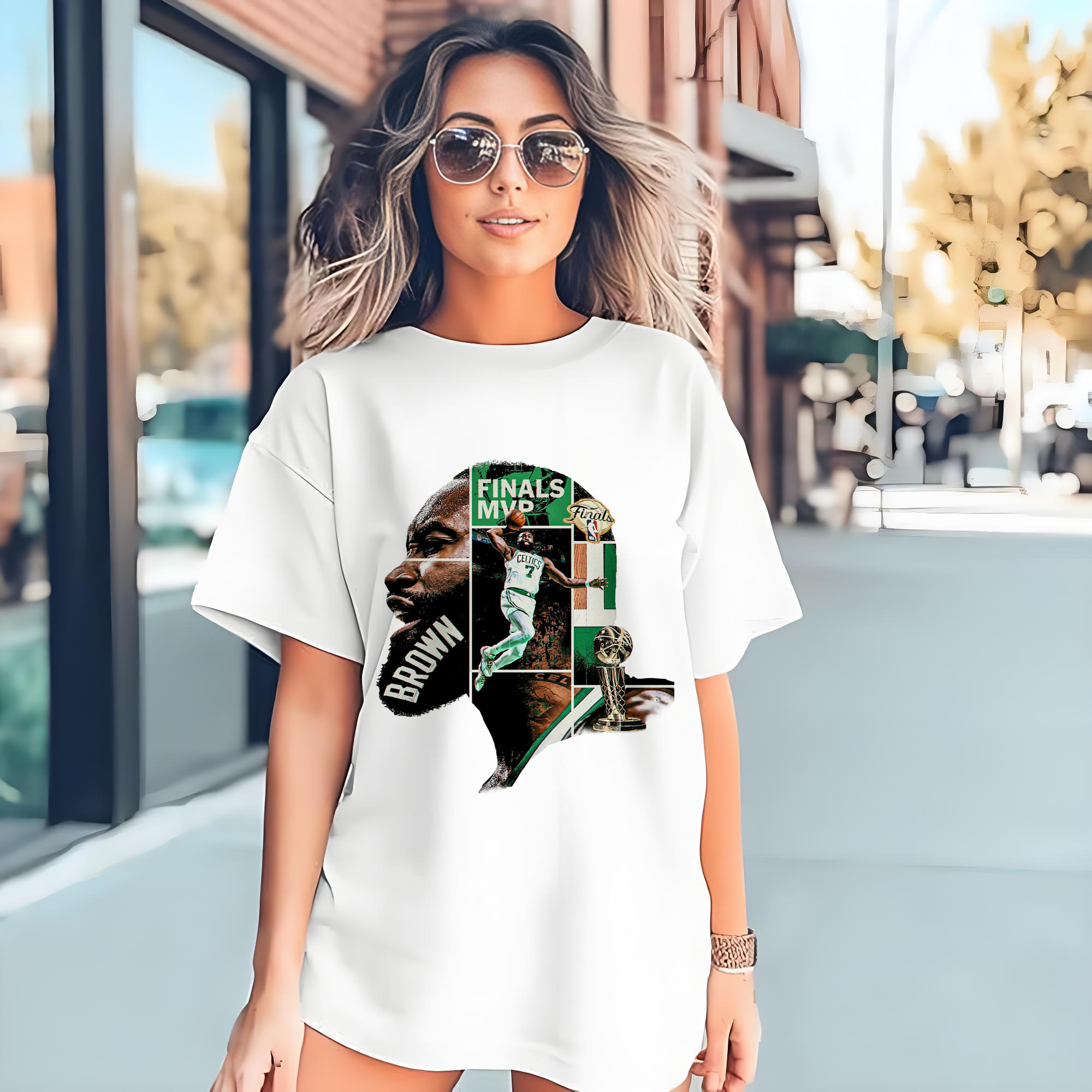 “Crowned in Silence” Jaylen Brown Silhouette FMVP Shirt