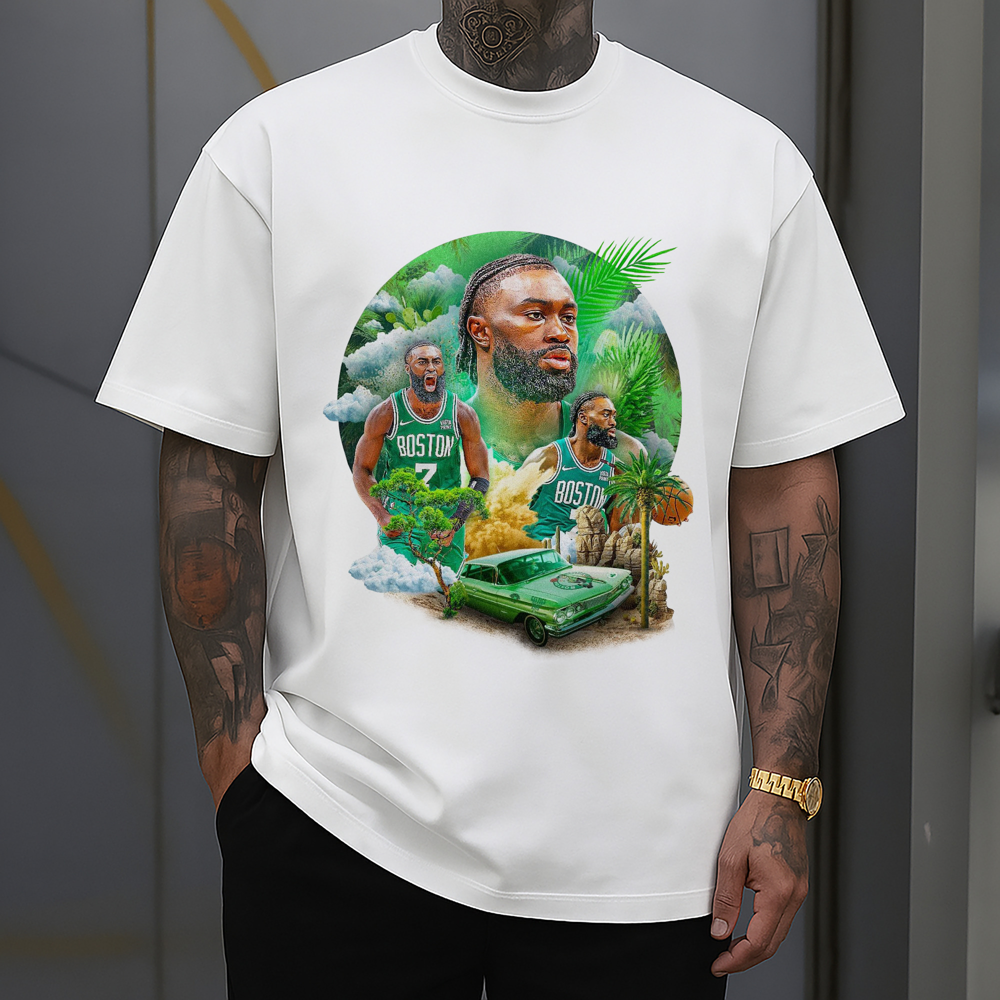 “Island of Green” Jaylen Brown Fantasy Shirt