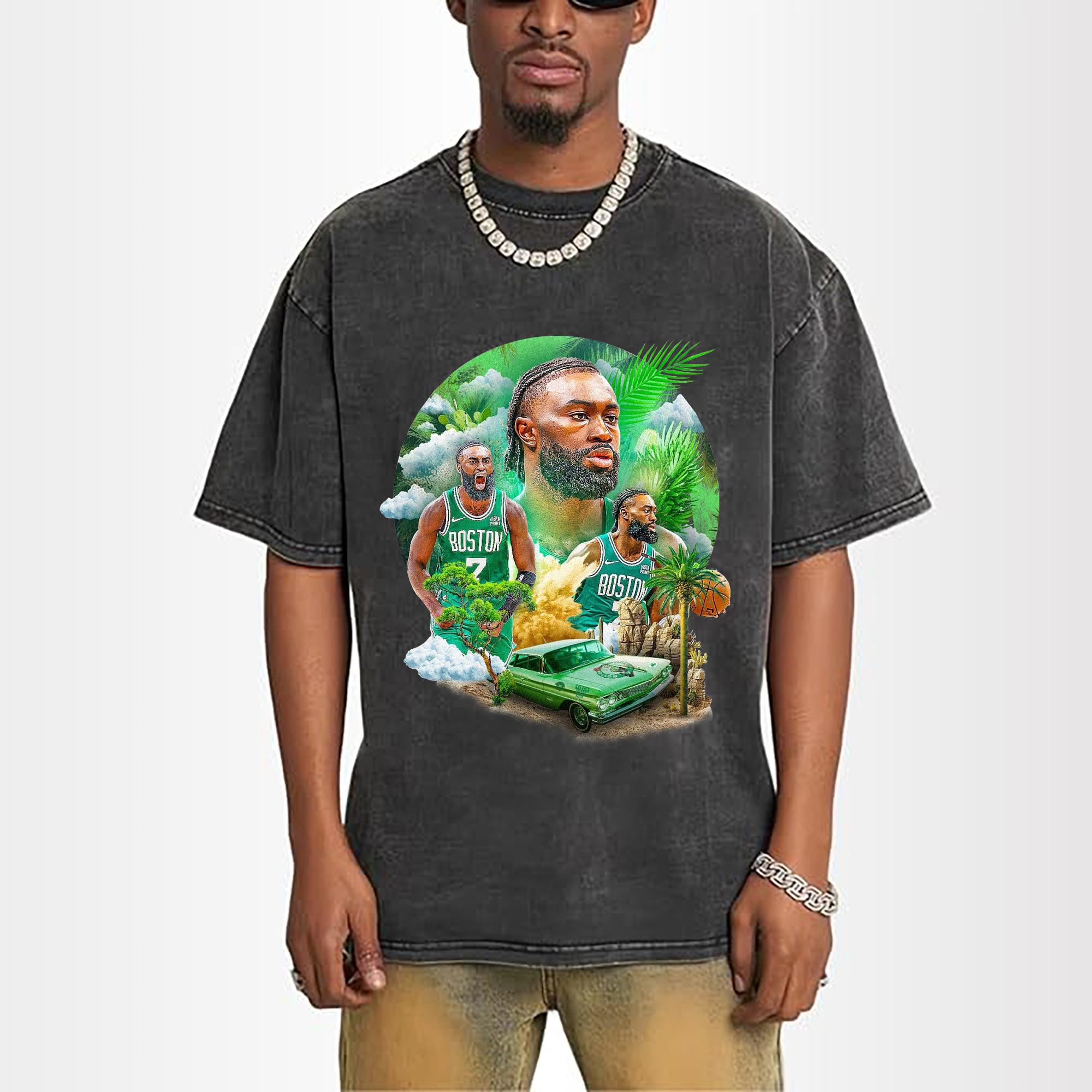 “Island of Green” Jaylen Brown Fantasy Shirt