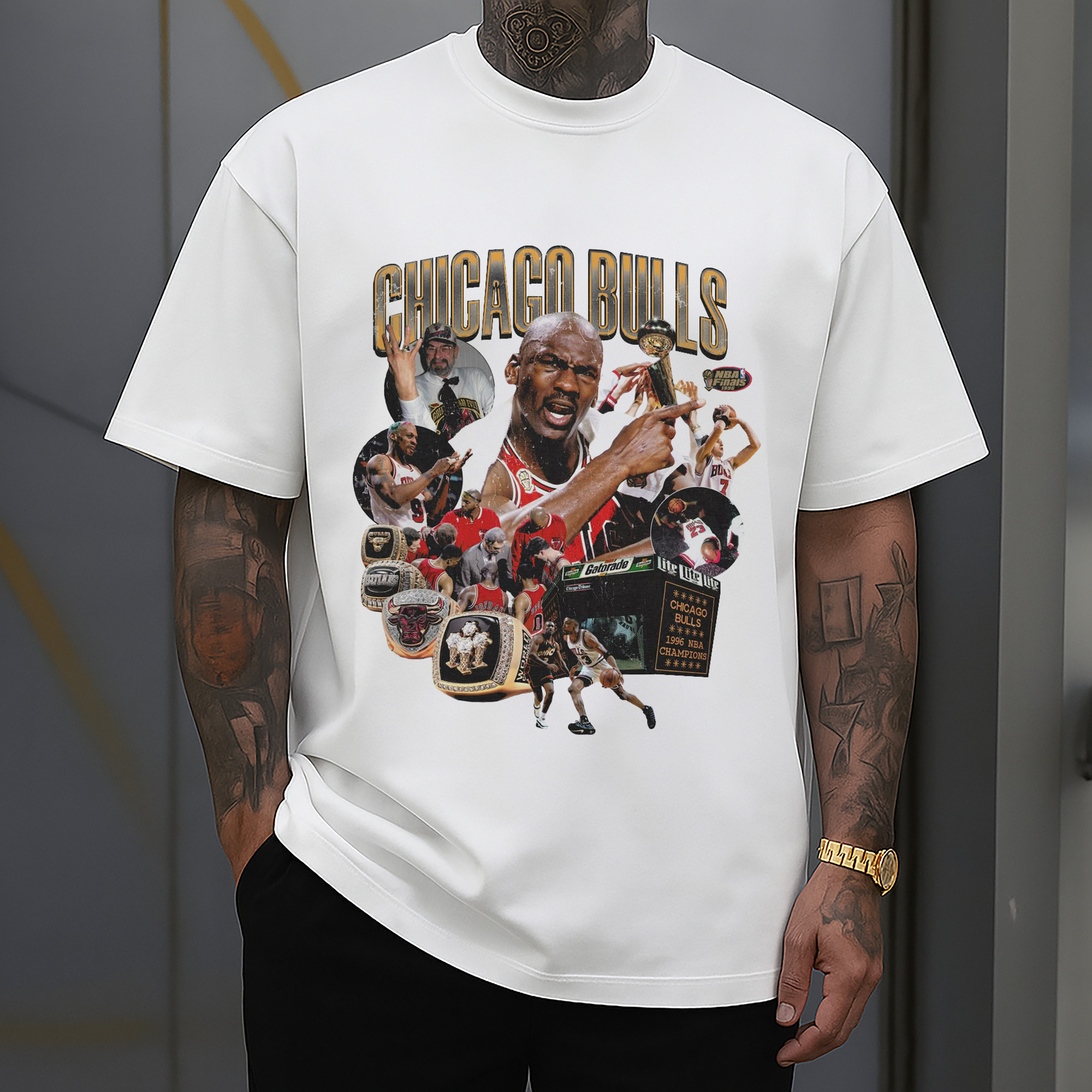 Michael Jordan 1996 Chicago Bulls Champions Shirt