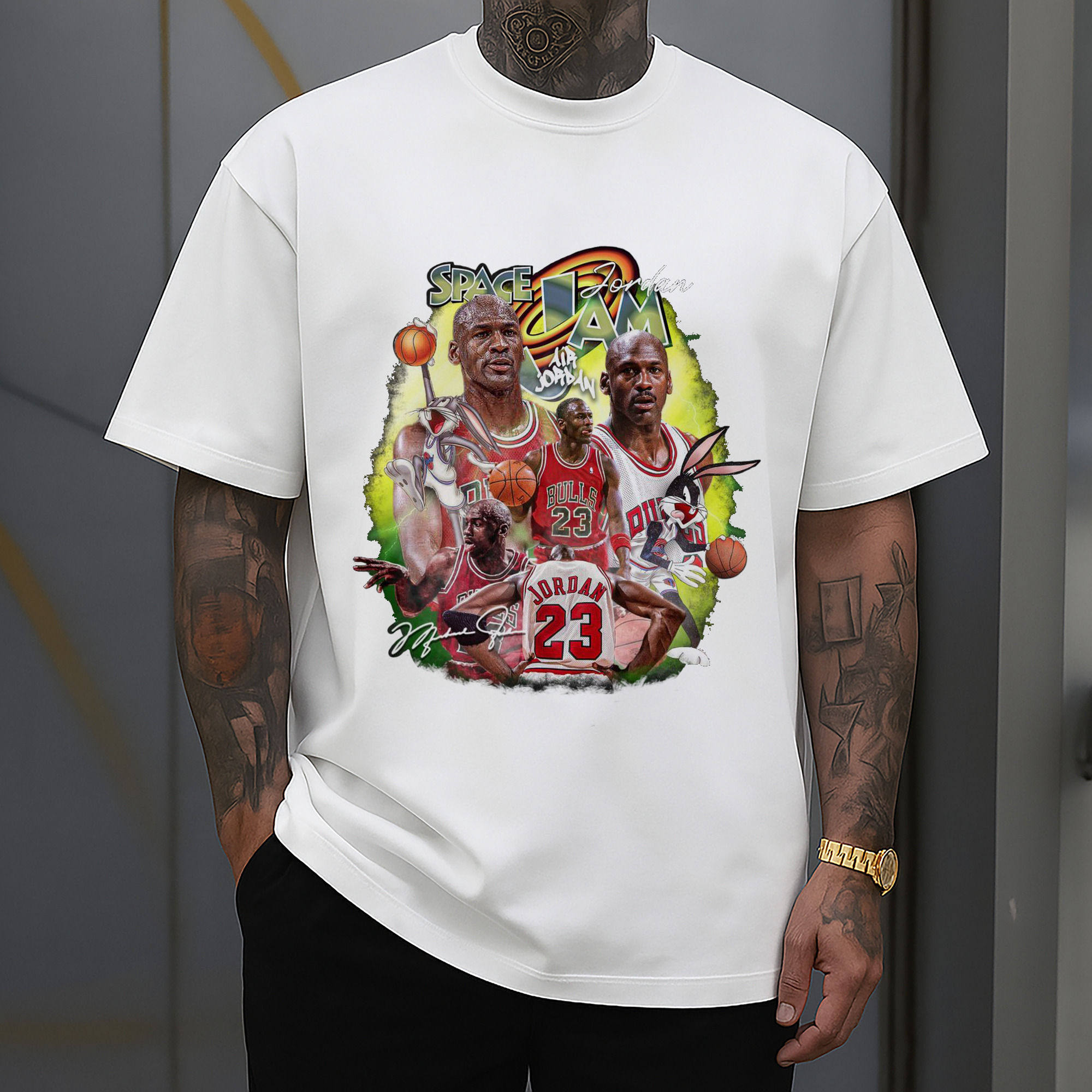 Space Jam x Michael Jordan Collage Shirt