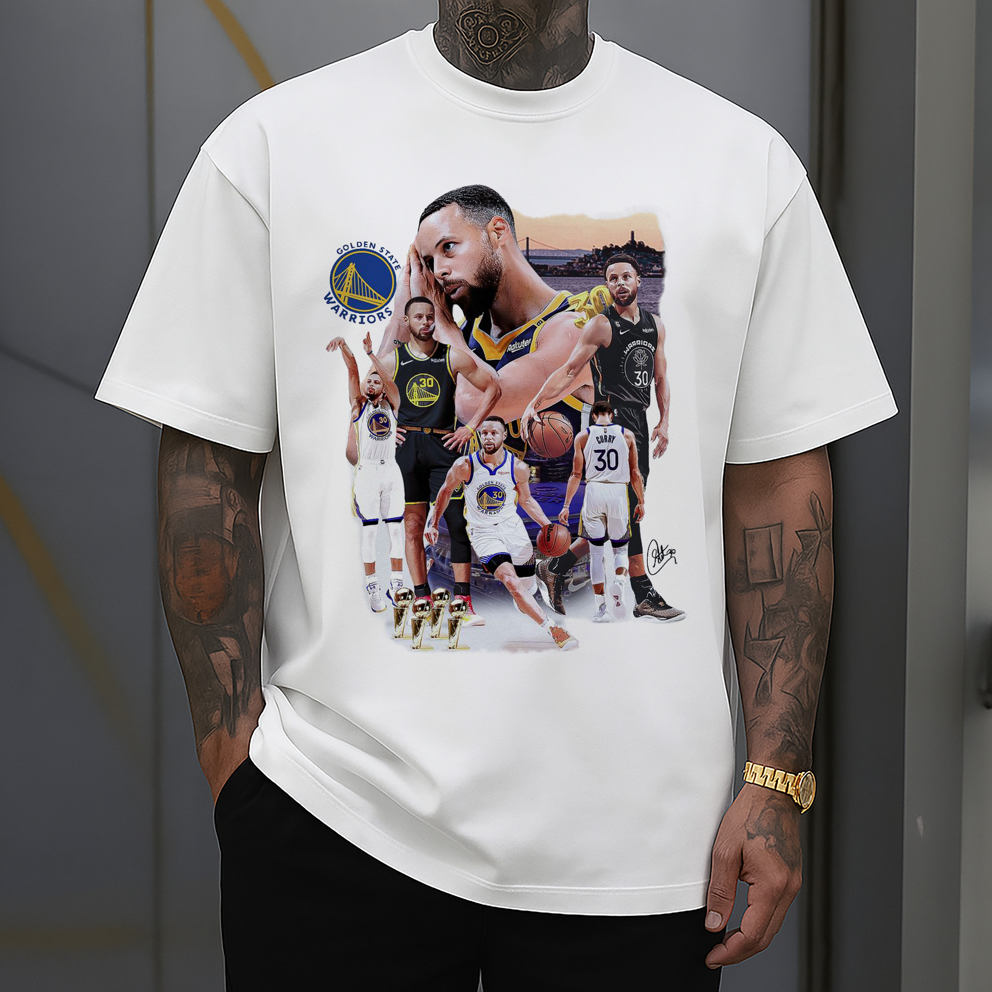 Stephen Curry 4×Championship Journey Shirt