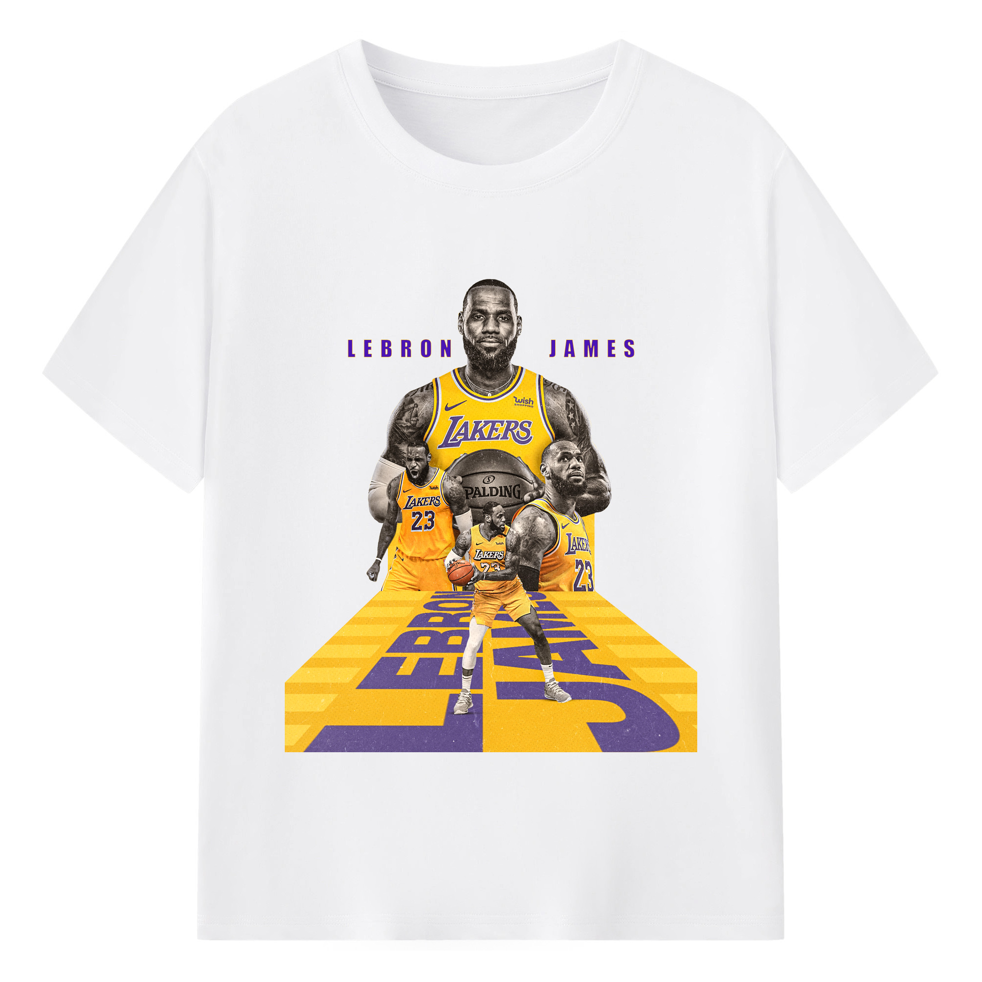 LeBron James #23 Lakers Shirt                    rs Tunnel - 180g Cotton T-Shirt With Front Heat Transfer Print – Soft, Lightweight, Fitted Design – Comfortable Casual Wear For Sports & Everyday Use