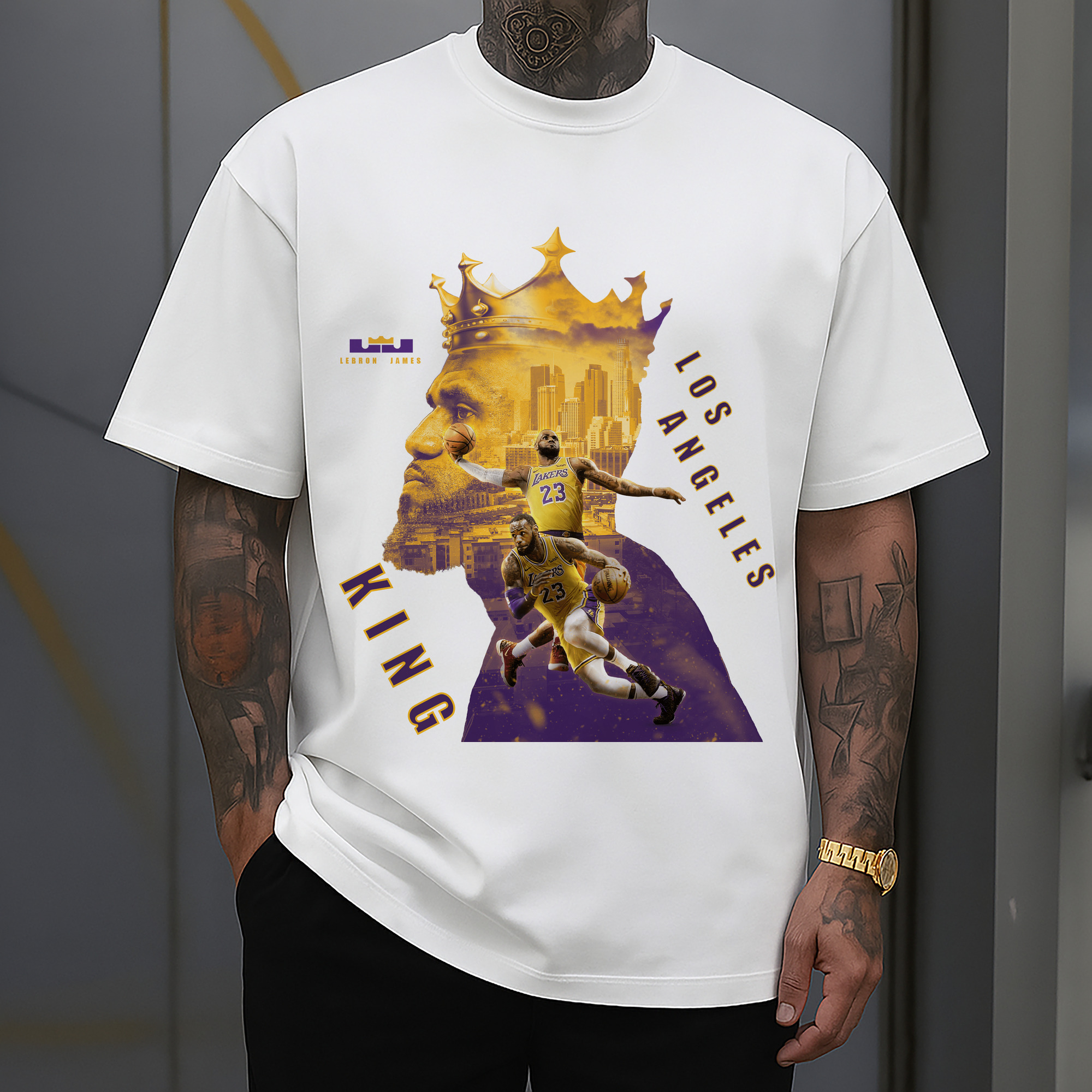 LeBron James Los Angeles Lakers King Graphic Shirt