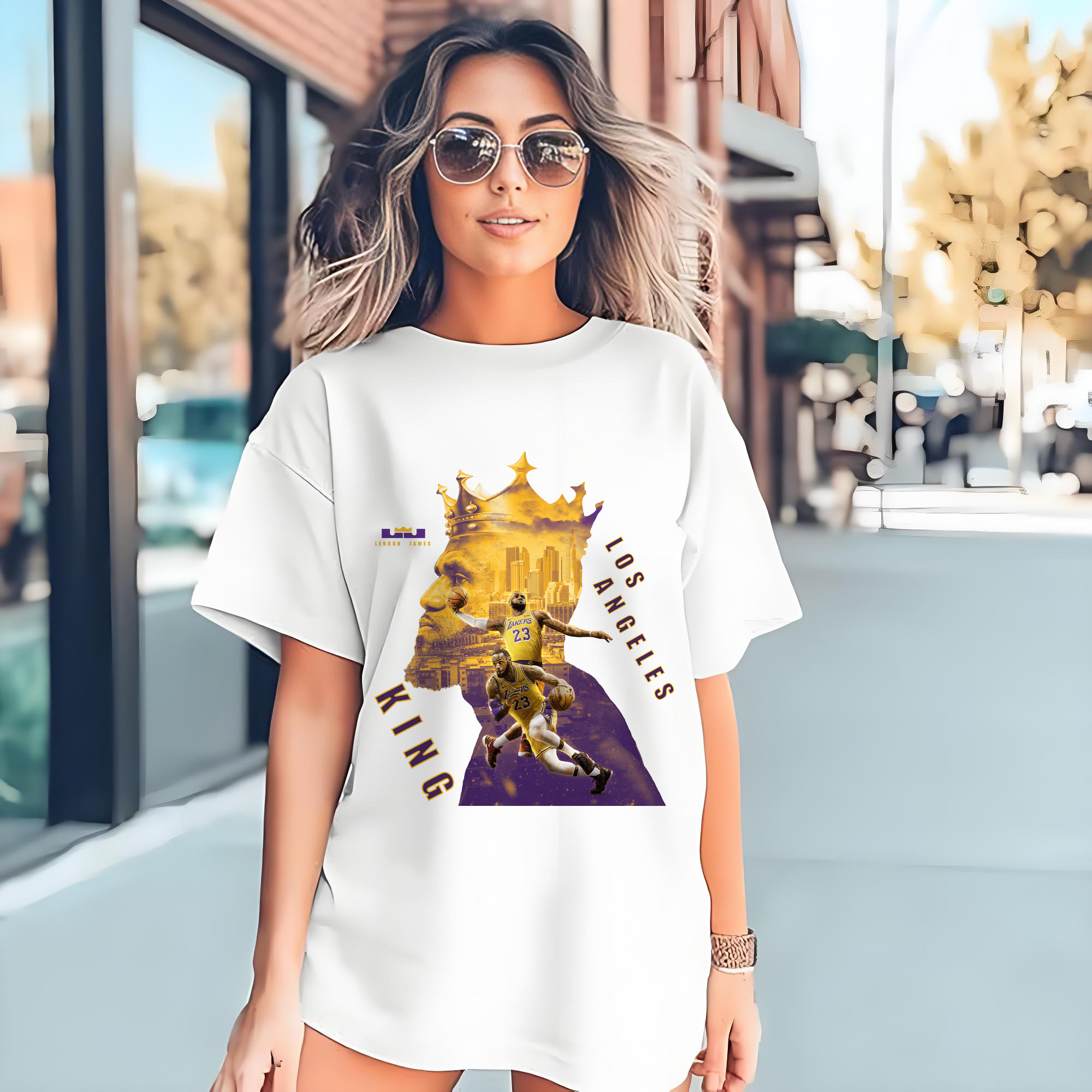 LeBron James Los Angeles Lakers King Graphic Shirt