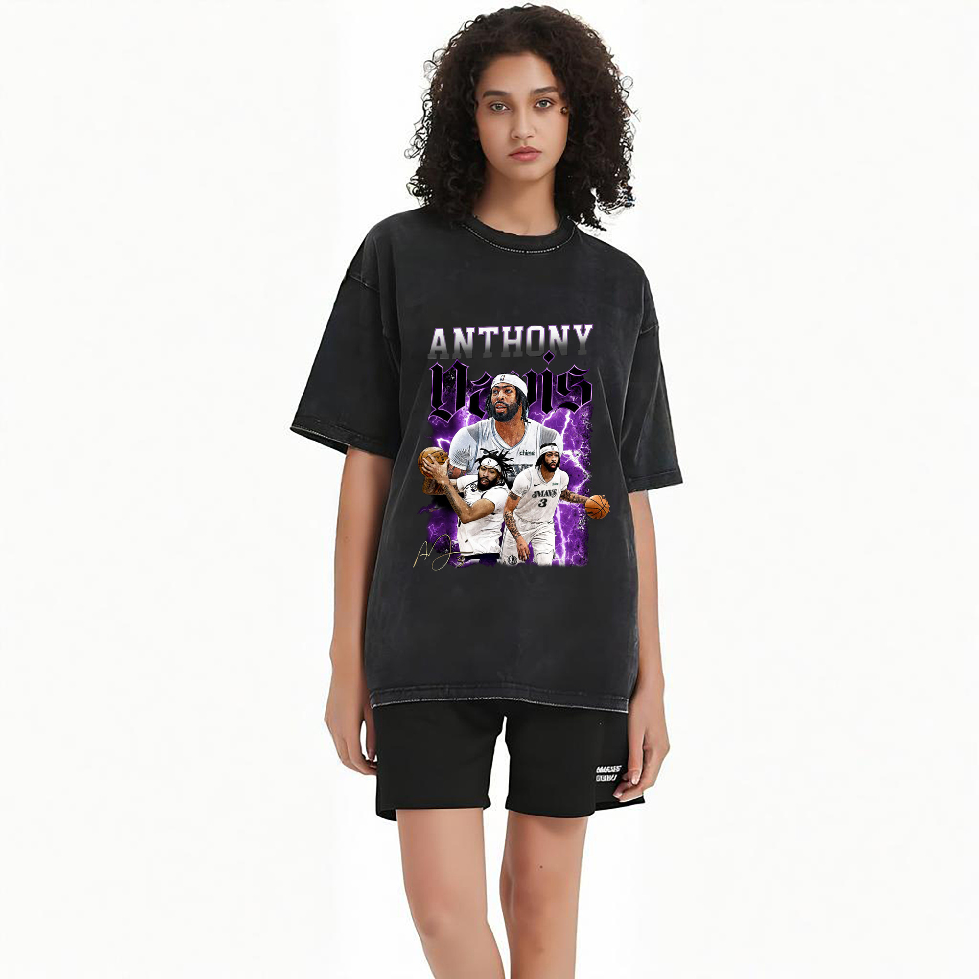 Anthony Davis Vintage Mavs Purple Flash Shirt