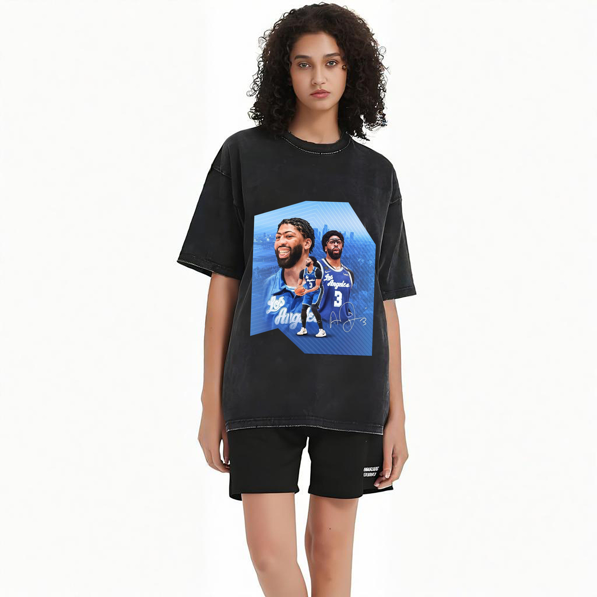 Anthony Davis Los Angeles Blue Design Basketball Shirt
