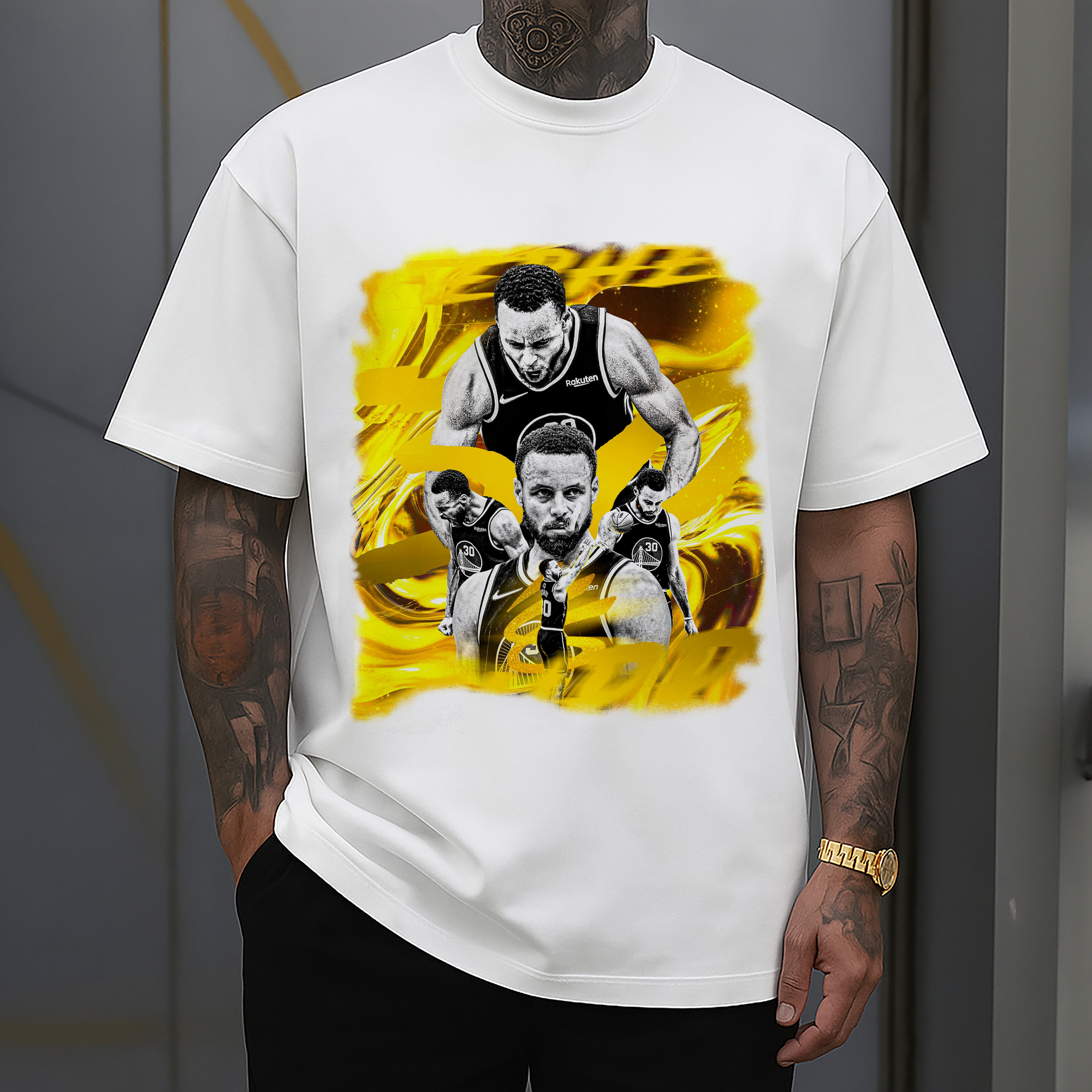 Stephen Curry Golden Swirl Art Shirt