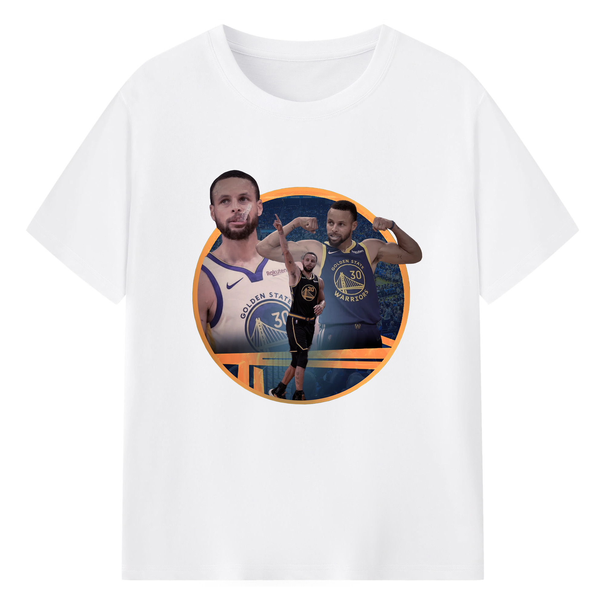 Stephen Curry #30 Inspired Art Shirt - 180g Cotton T-Shirt With Front Heat Transfer Print – Soft, Lightweight, Fitted Design – Comfortable Casual Wear For Sports & Everyday Use
