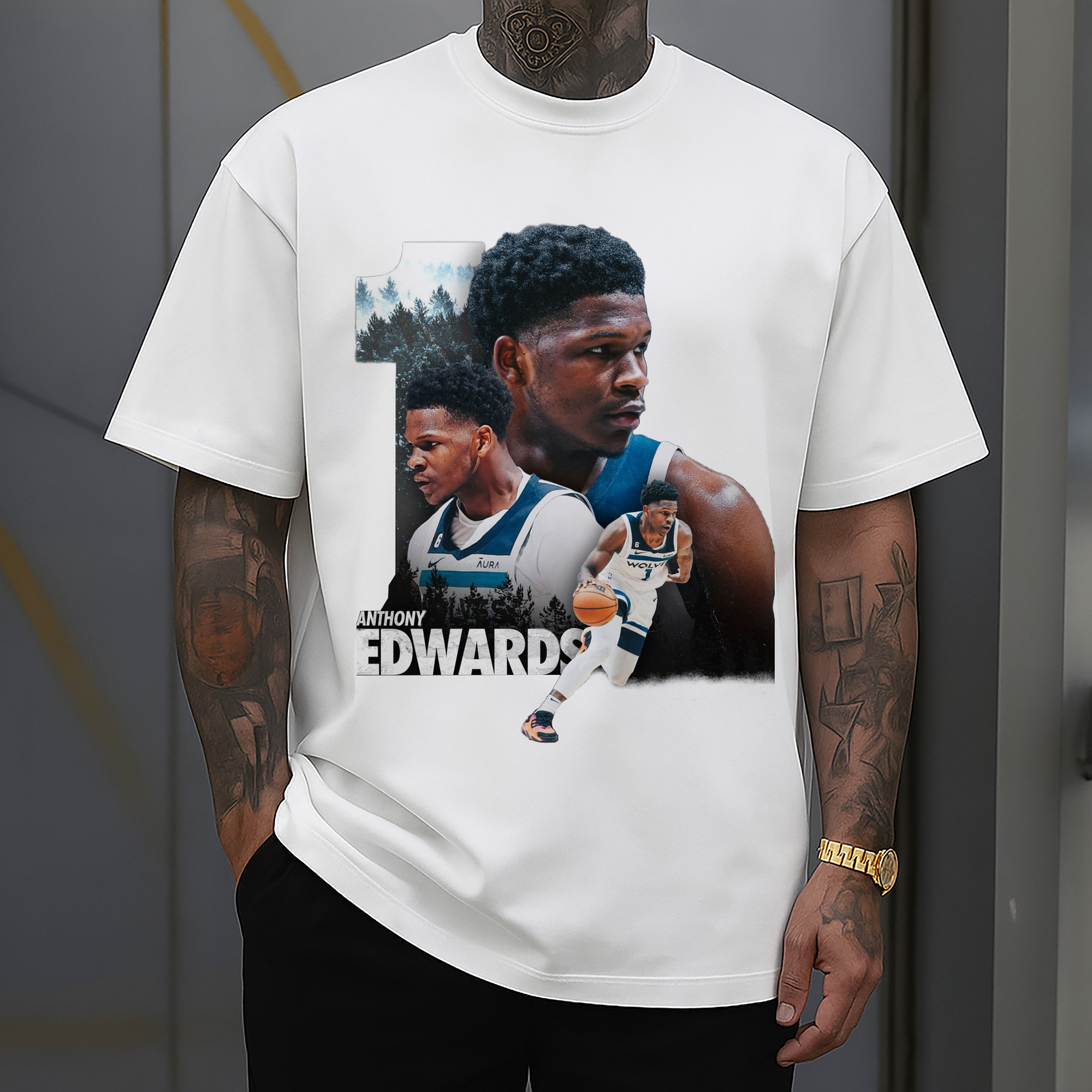 Anthony Edwards Minnesota Timberwolves #1 Art Shirt