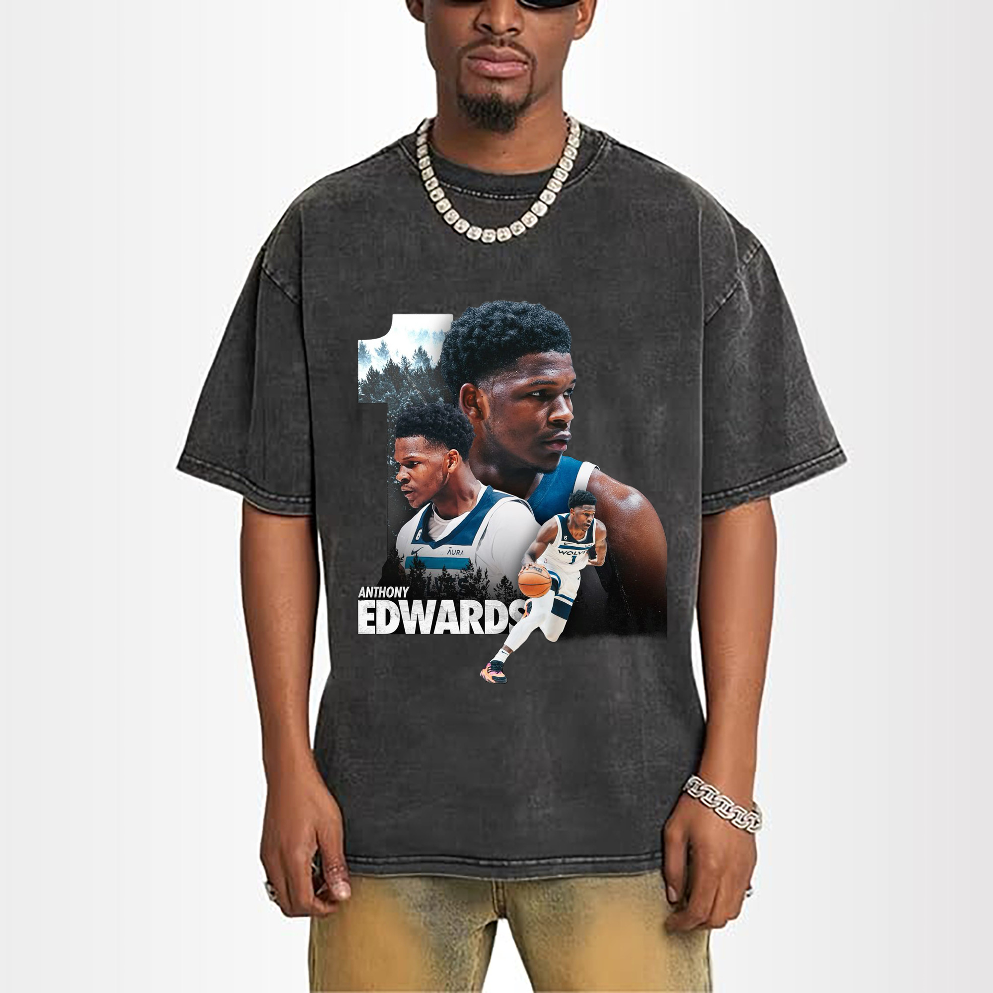 Anthony Edwards Minnesota Timberwolves #1 Art Shirt