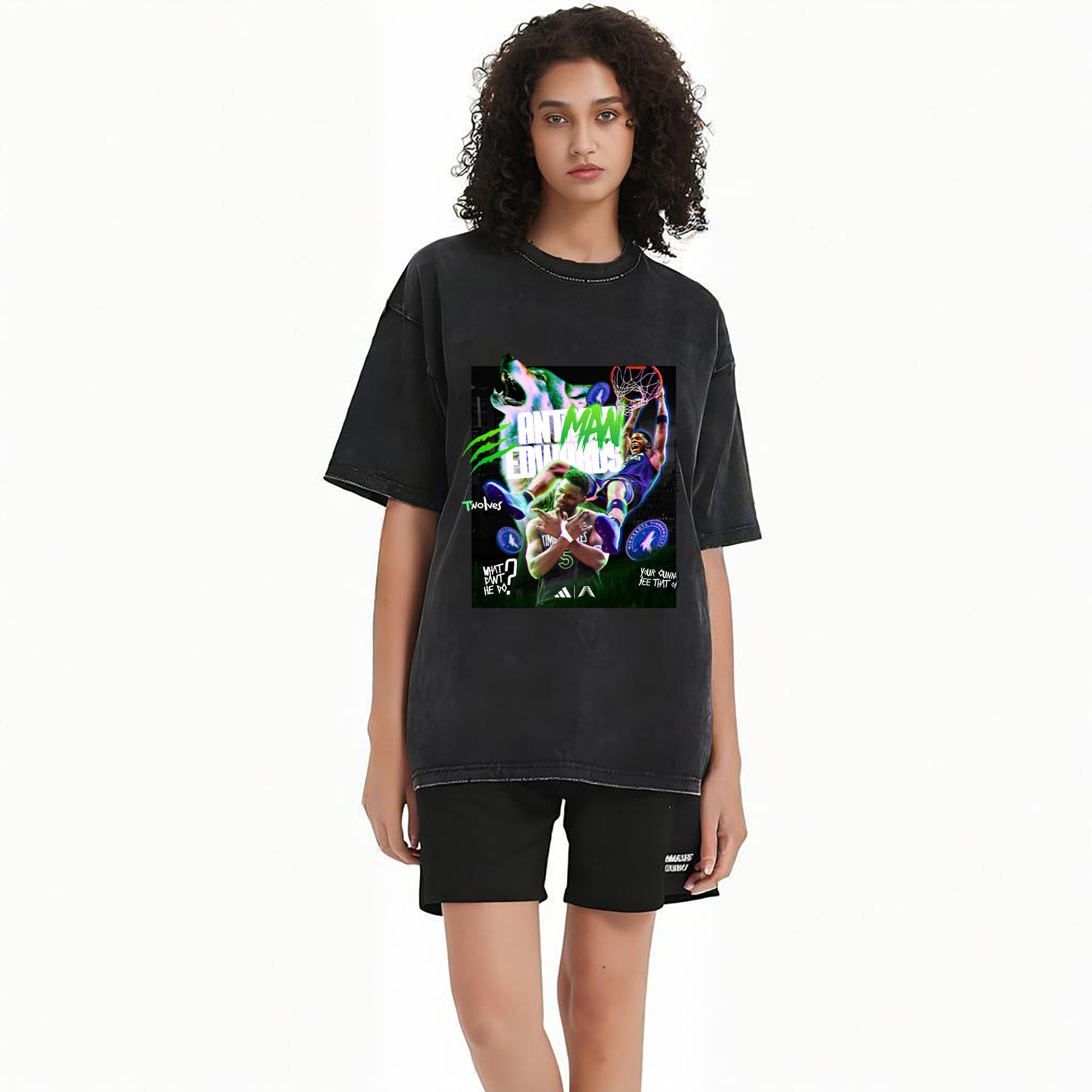 Anthony Edwards Timberwolves holographic style Shirt