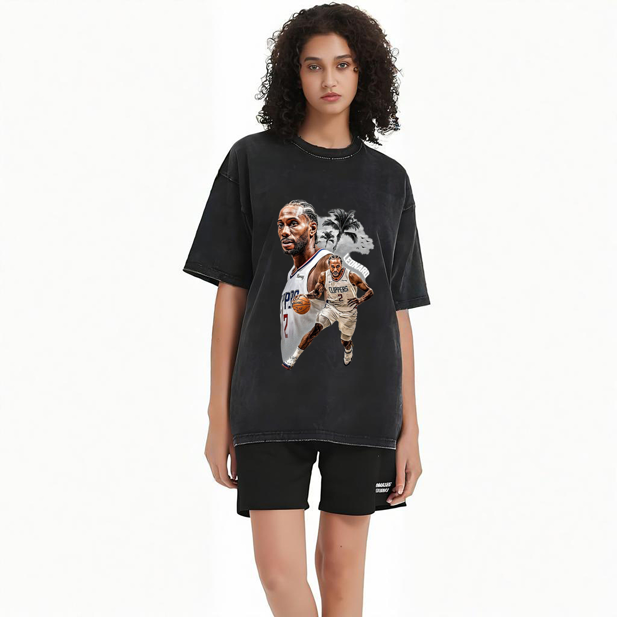 Kawhi Leonard LA Clippers On - Court Palm Tree Style Shirt