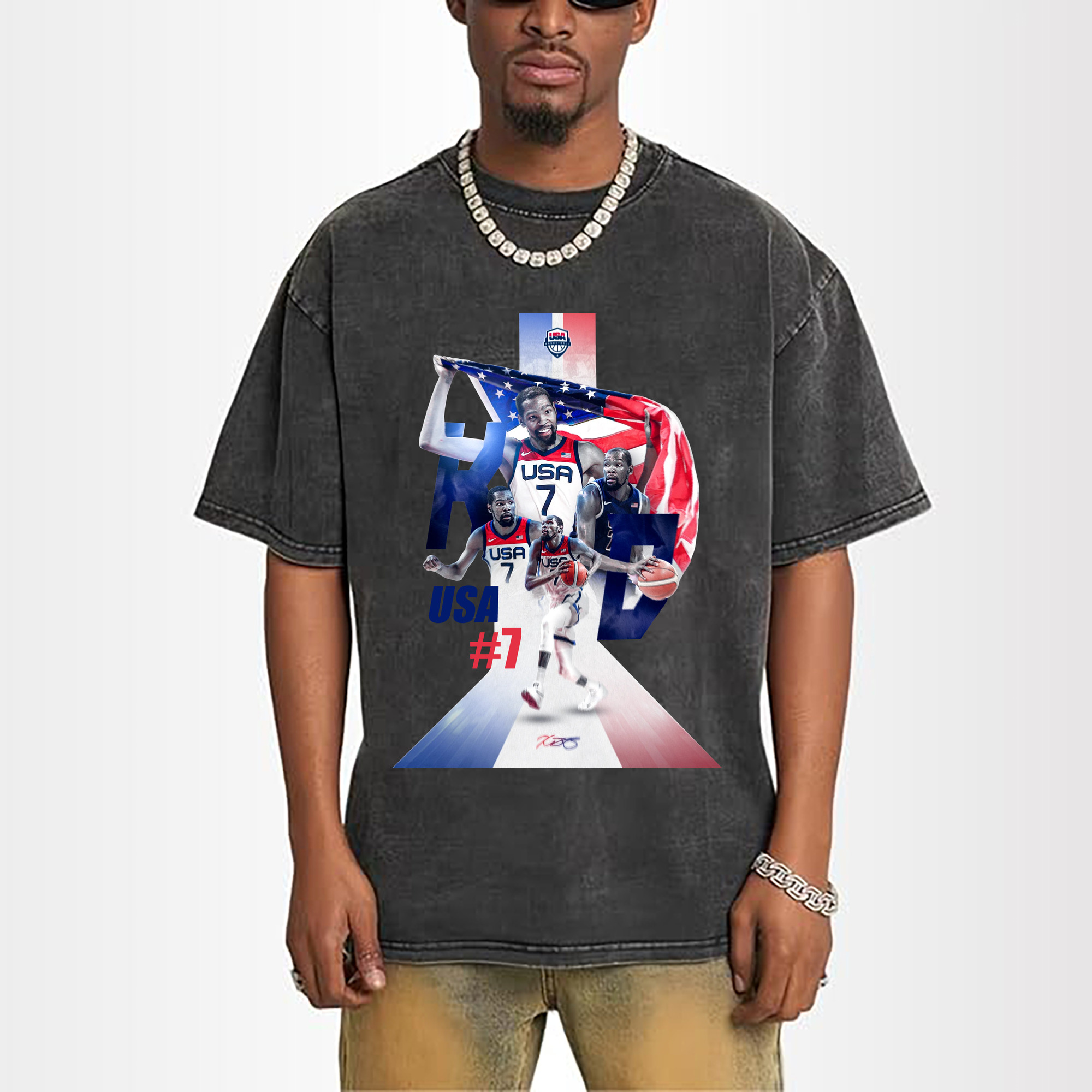Kevin Durant  #7  Team USA Carpet Art Shirt