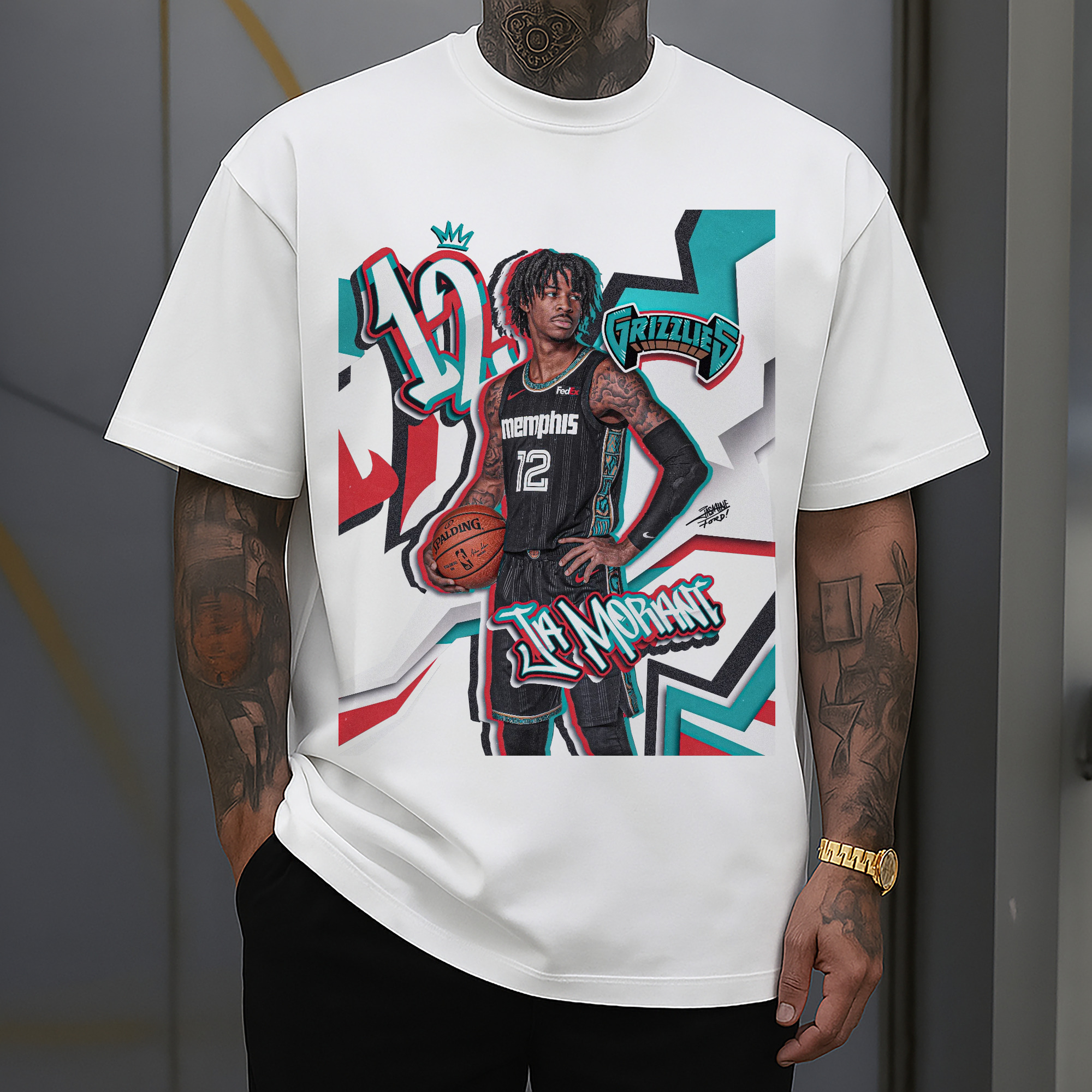 Ja Morant Grizzlies “#12 wearing a crown” Art Shirt