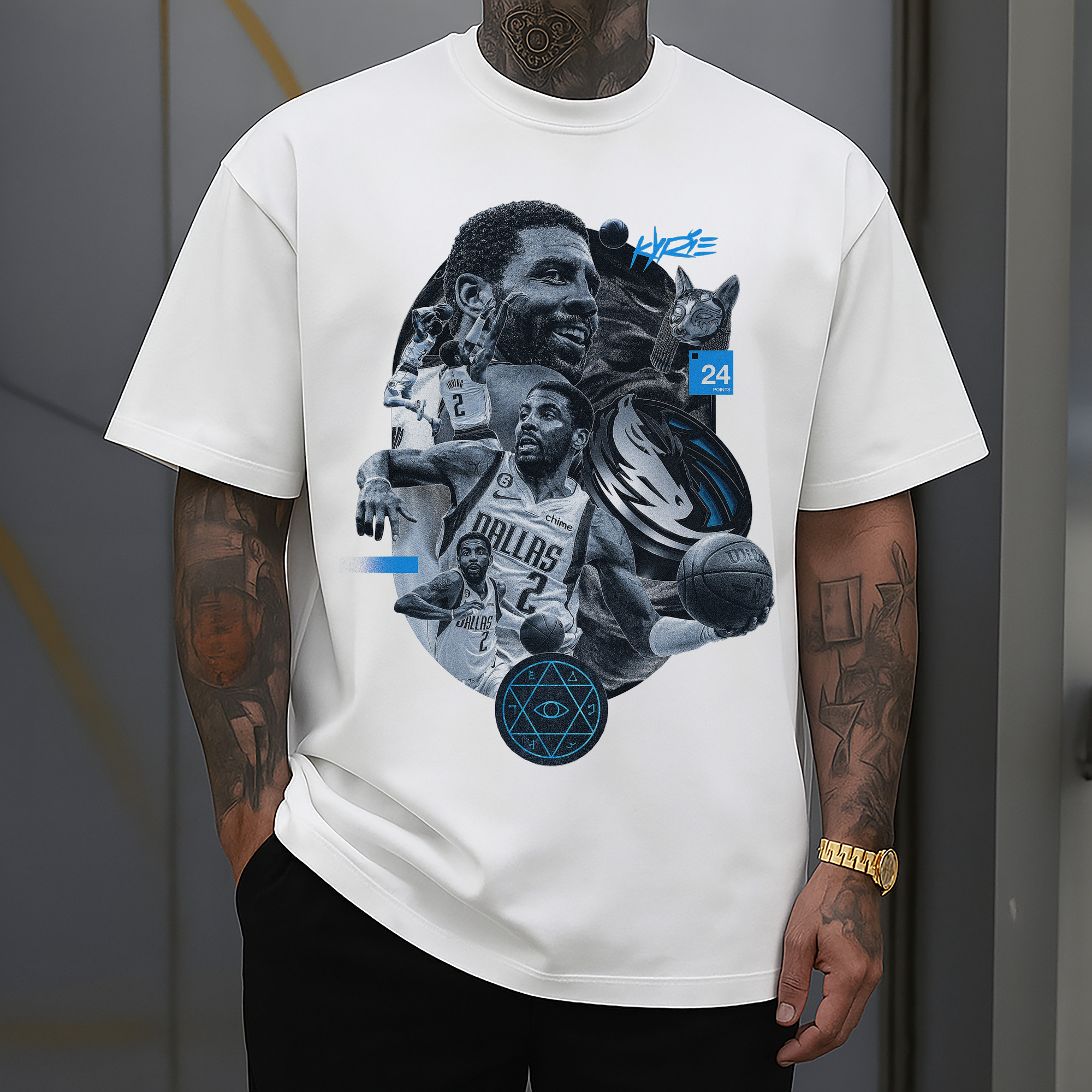 Kyrie Irving Dallas Mavericks Hexagram totem Art Shirt