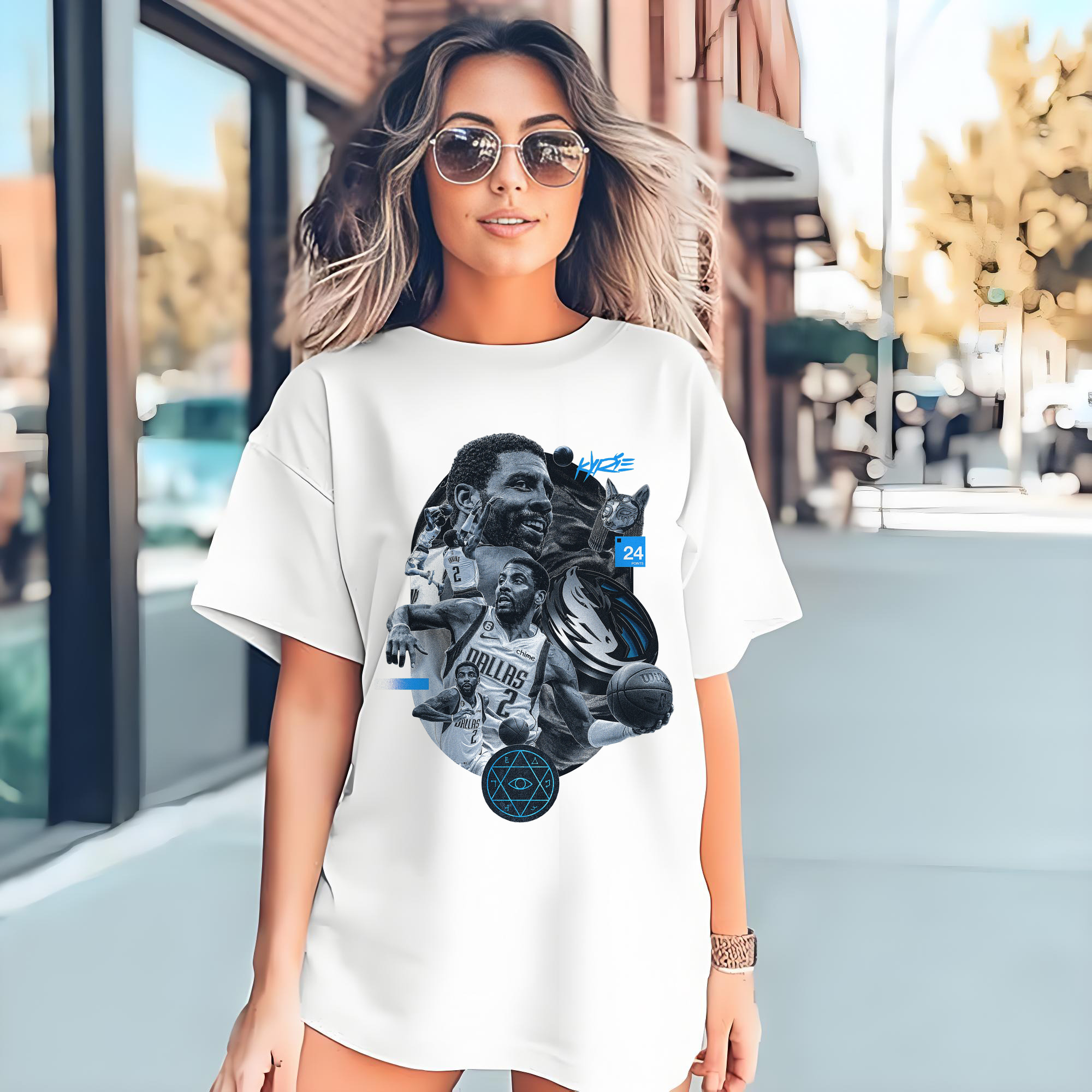 Kyrie Irving Dallas Mavericks Hexagram totem Art Shirt