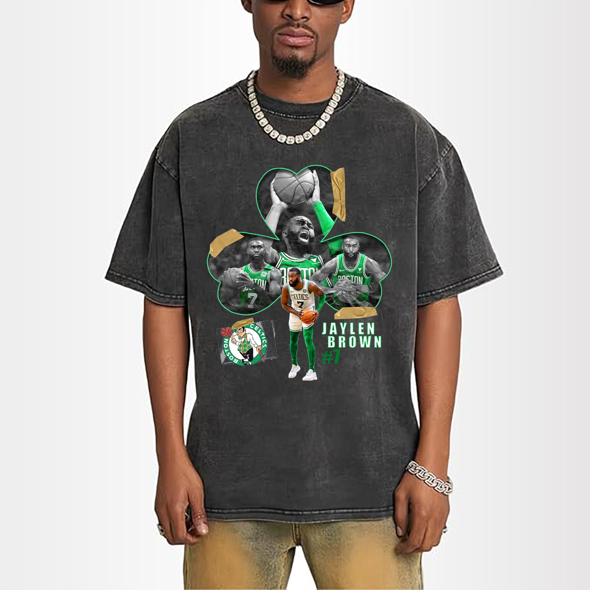 Jaylen Brown Boston Celtics #7 clover design Shirt