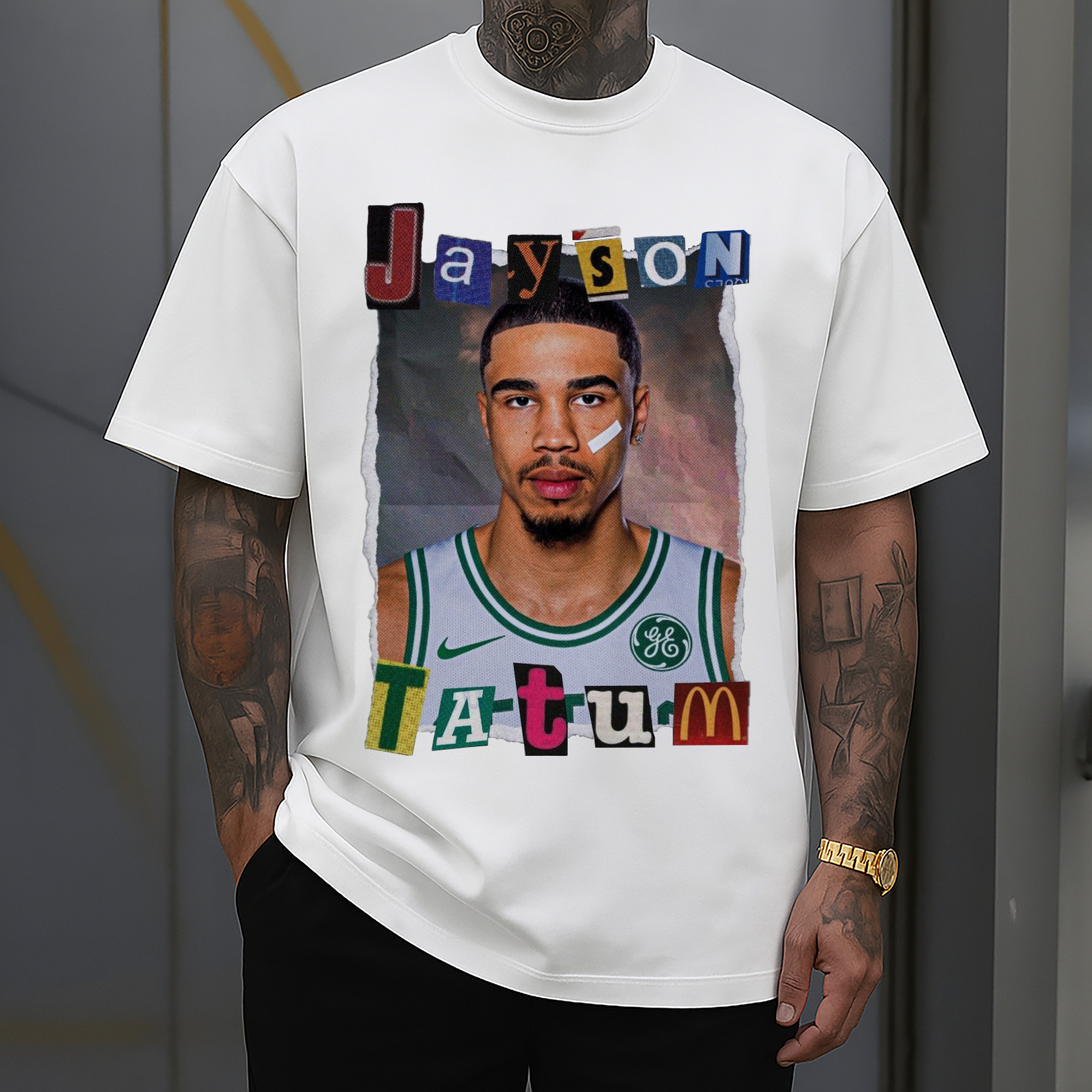 Jayson Tatum Boston Celtics Creative collage design Shirt